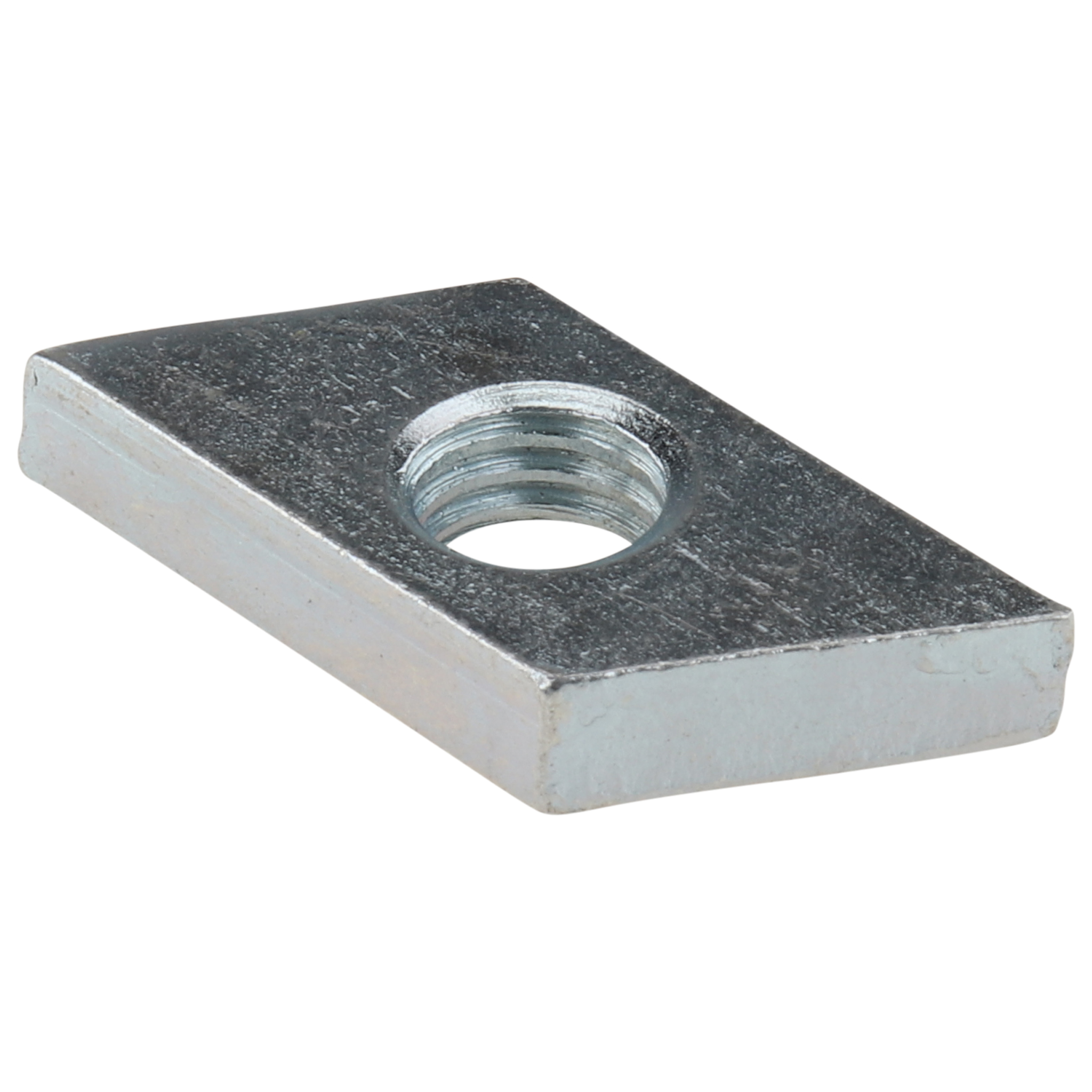 Rhombus-Gewindeplatte M8, 19x13x5, Stahl, verzinkt Rhombus-Gewindeplatte M8, 19x13x5, Stahl, verzinkt