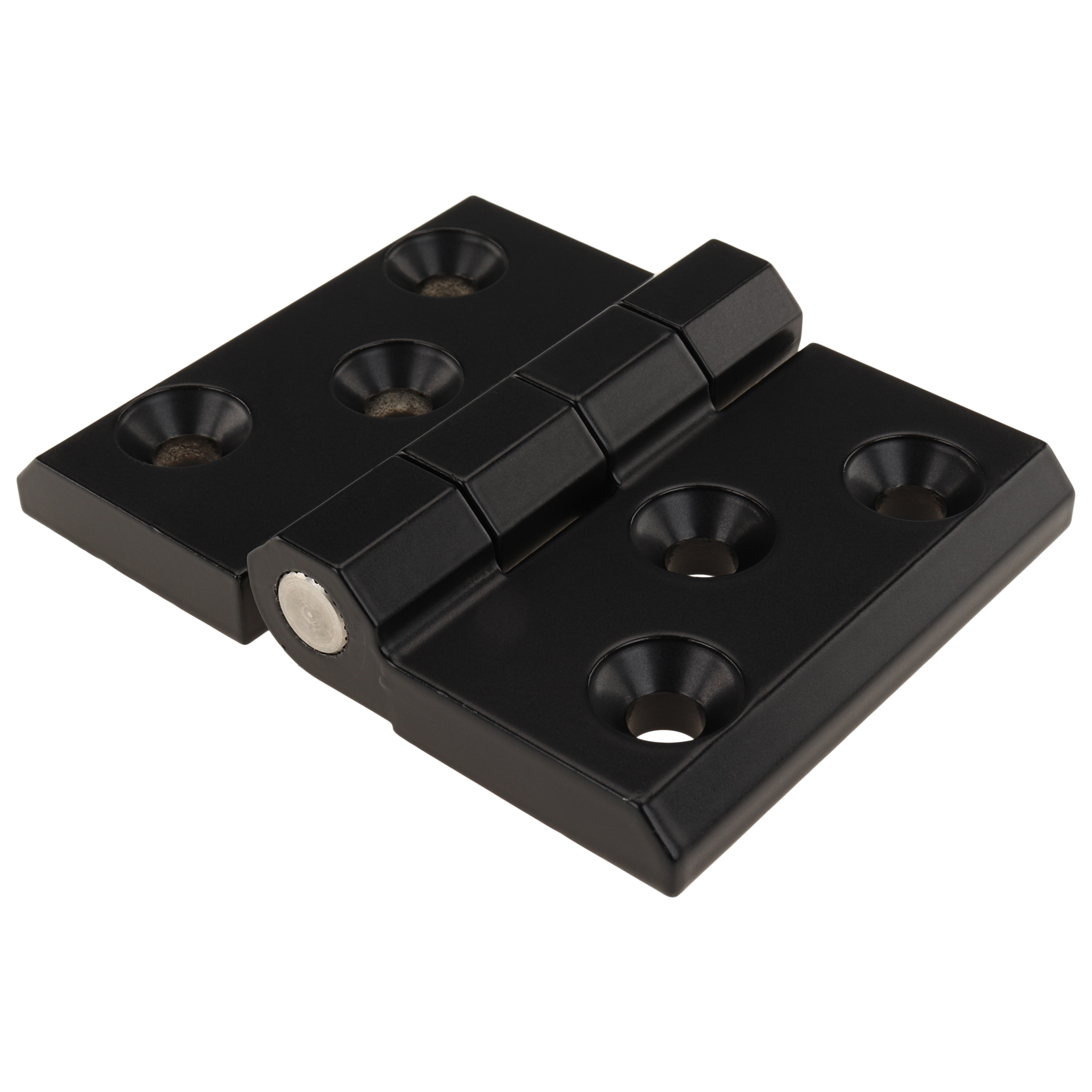 Metal Hinge, 76x60x15, Zinc die-cast, powder-coated, black