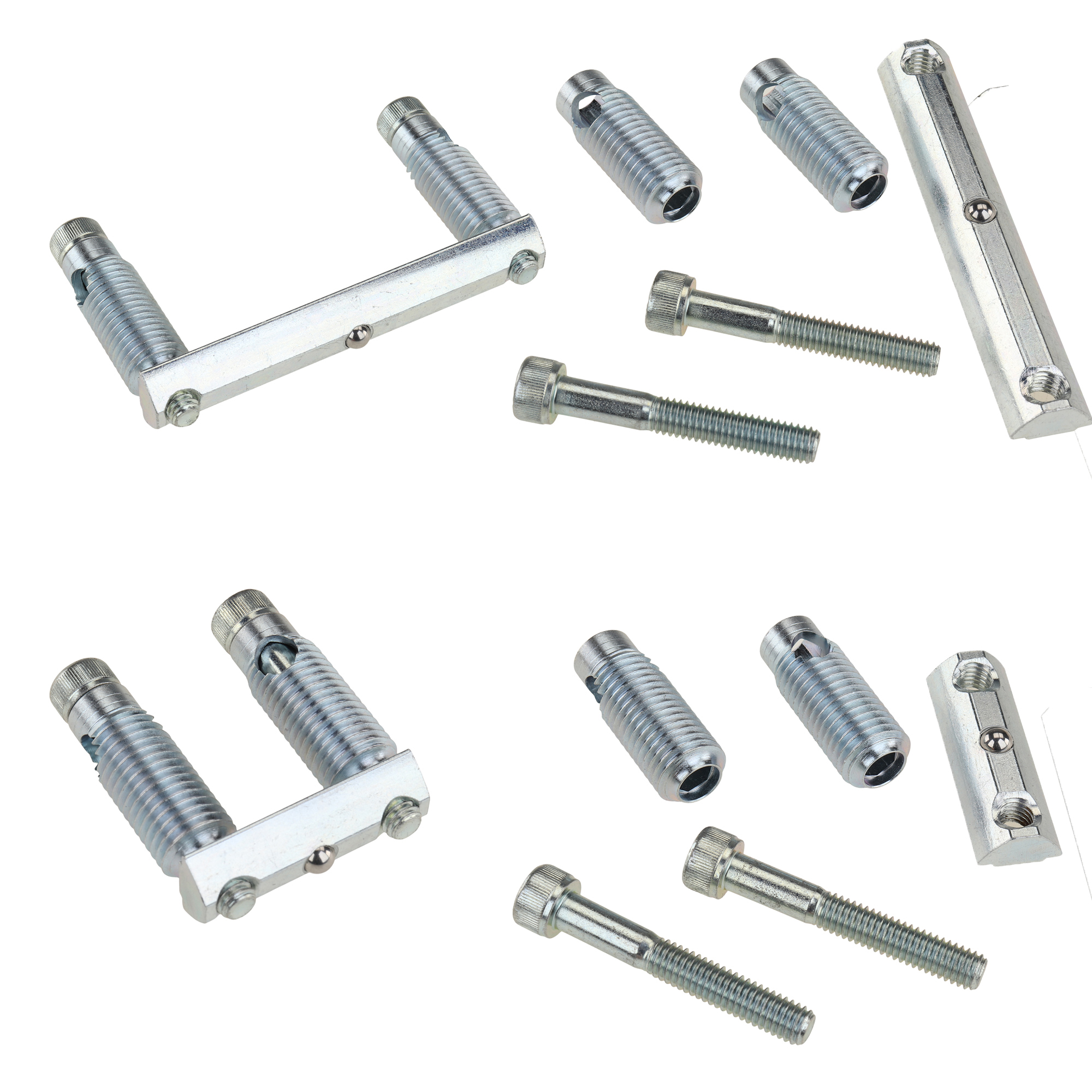 Doppel-Automatikverbinder, Nut 8, Typ I, Stahl, verzinkt Doppel-Automatikverbinder, Nut 8, Typ I, Stahl, verzinkt