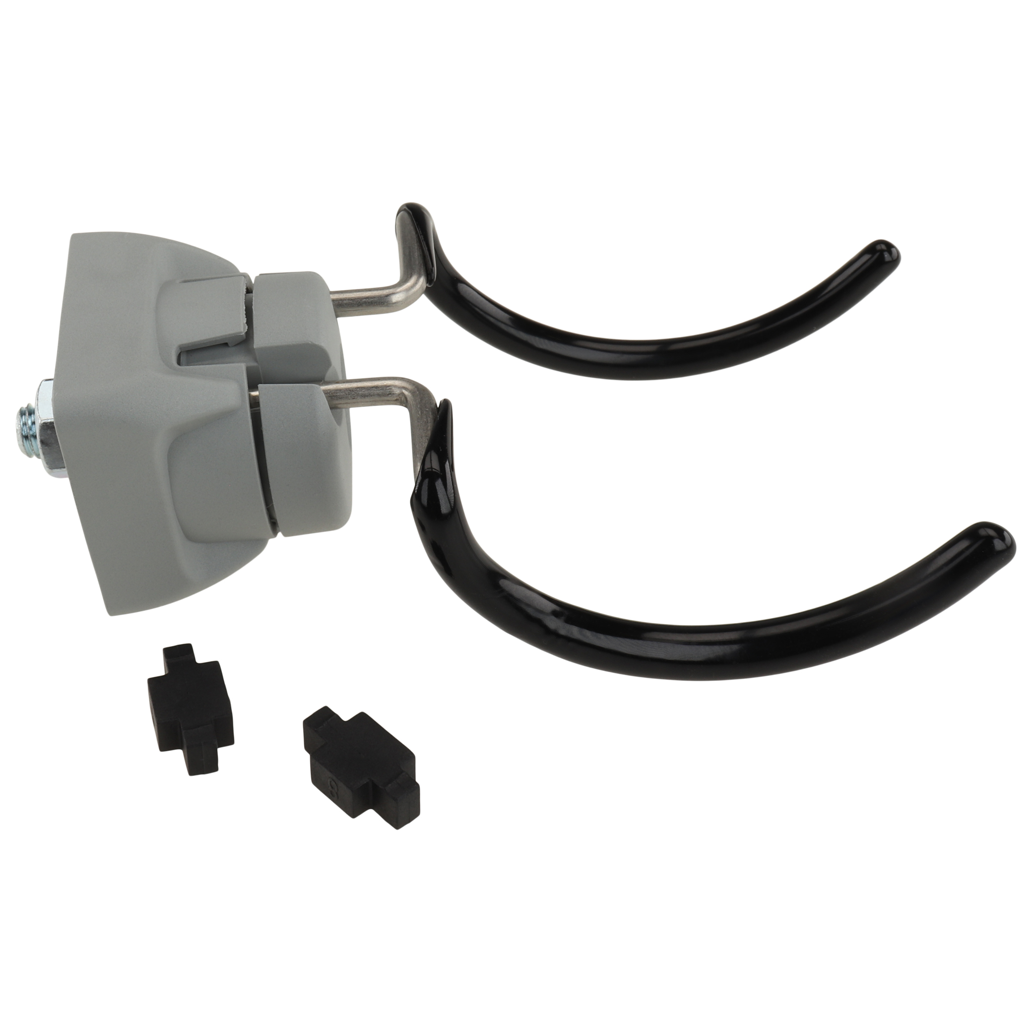 Werkzeug-Doppelhaken FX R35-67, 118x67x40, Kunststoff / Stahl / Edelstahl, PVC beschichtet, grau Werkzeug-Doppelhaken FX R35-67, 118x67x40, Kunststoff / Stahl / Edelstahl, PVC beschichtet, grau