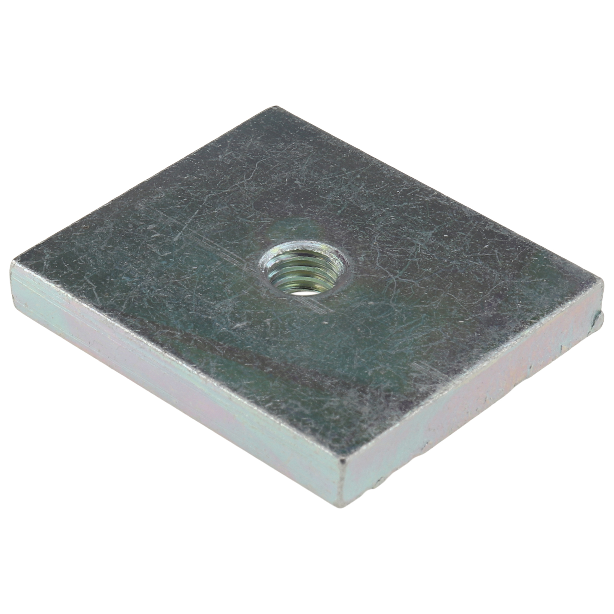 Gewindeplatte M6, 35x30x5, Stahl, verzinkt Gewindeplatte M6, 35x30x5, Stahl, verzinkt