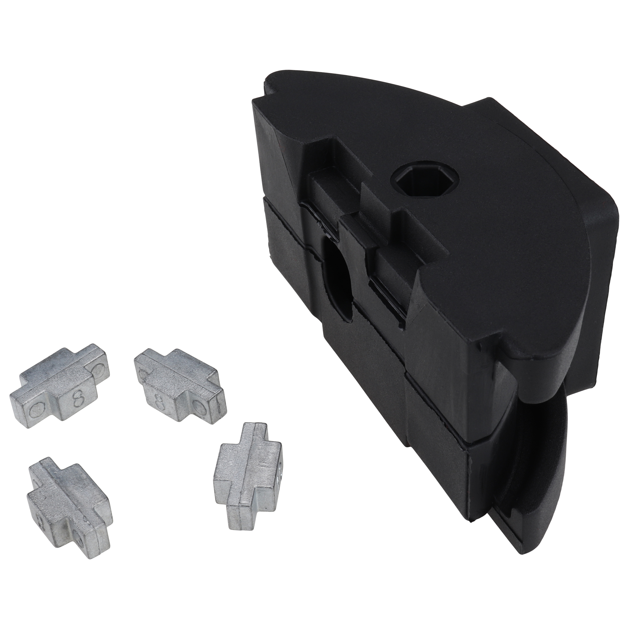 Pivoting Adapter, 100x46x40, Plastic PA reinforced, black