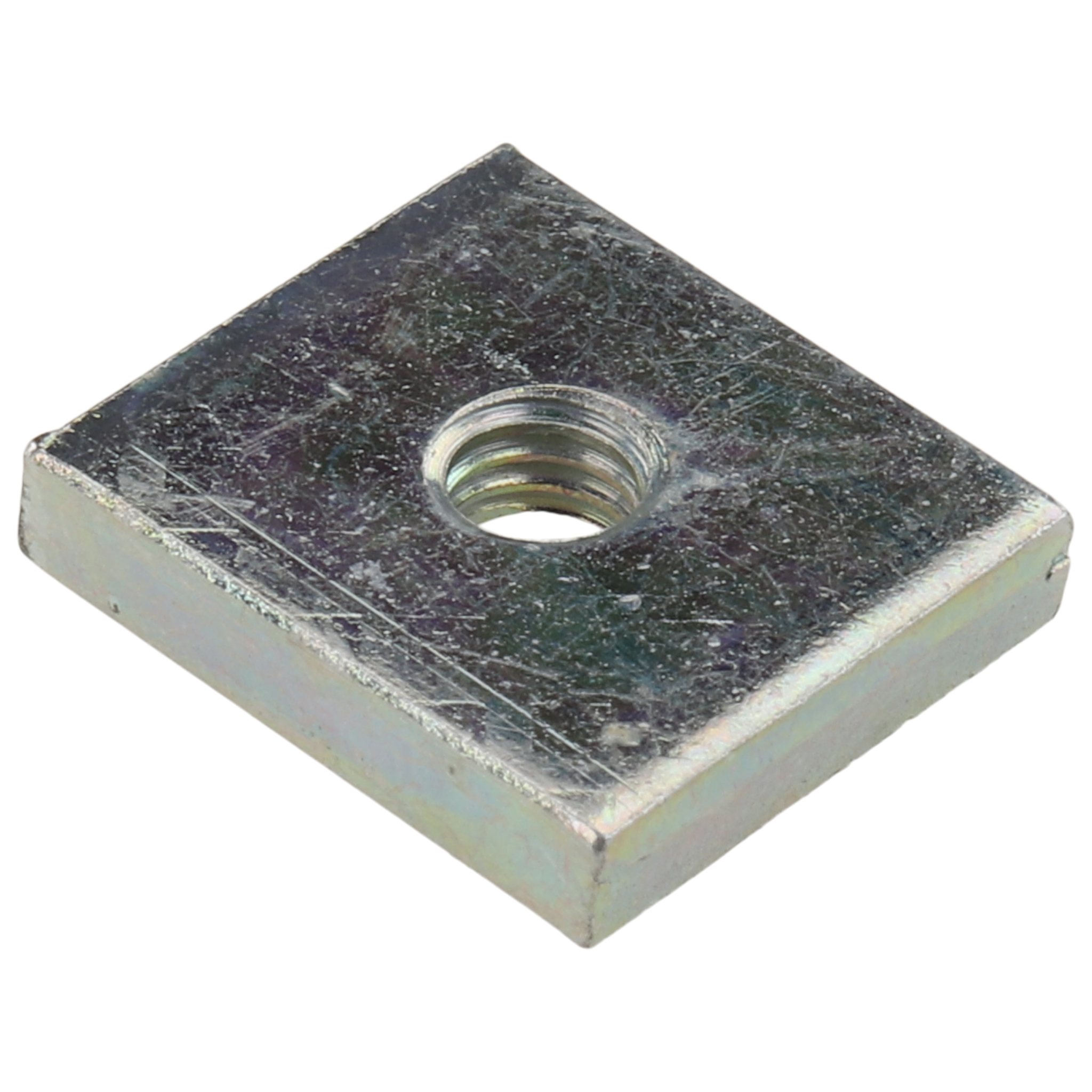 Gewindeplatte M4, 14x12x3, Stahl, verzinkt Gewindeplatte M4, 14x12x3, Stahl, verzinkt