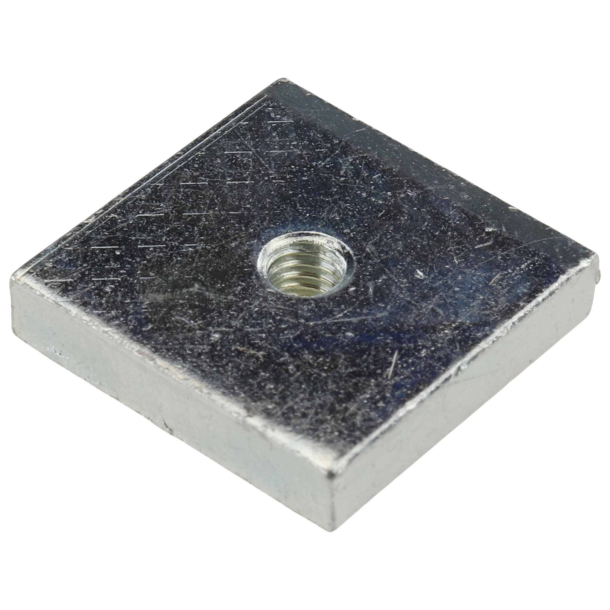 Gewindeplatte M4, 19x19x4, Stahl, verzinkt Gewindeplatte M4, 19x19x4, Stahl, verzinkt