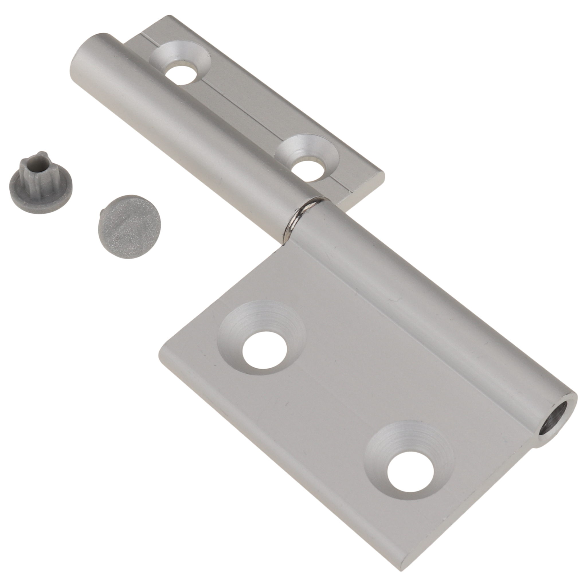 Half internal hinge, 30x20, Aluminum, anodized, aluminum colored