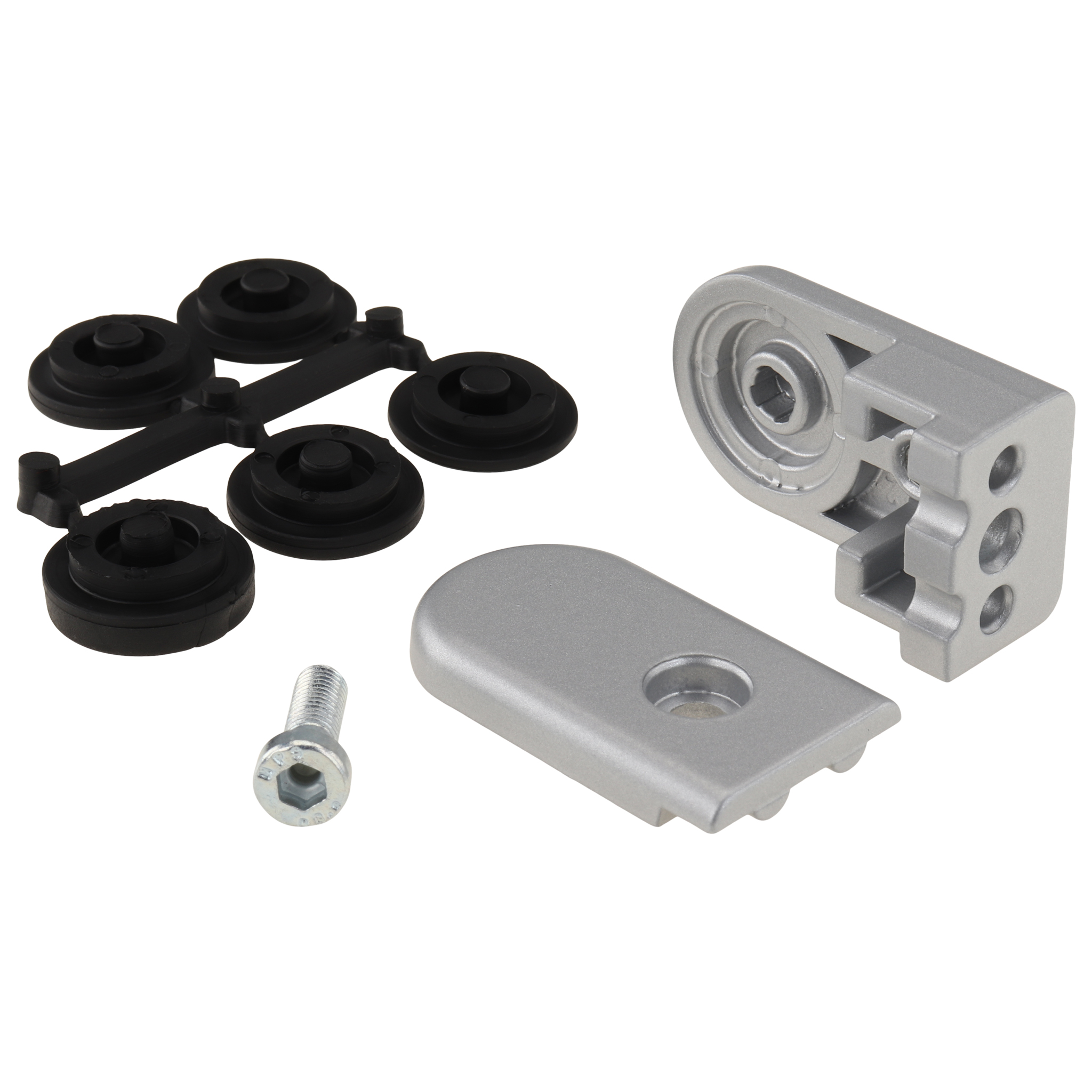 Glasscheibenhalter, Nut , Zink, pulverbeschichtet Glasscheibenhalter, Nut , Zink, pulverbeschichtet