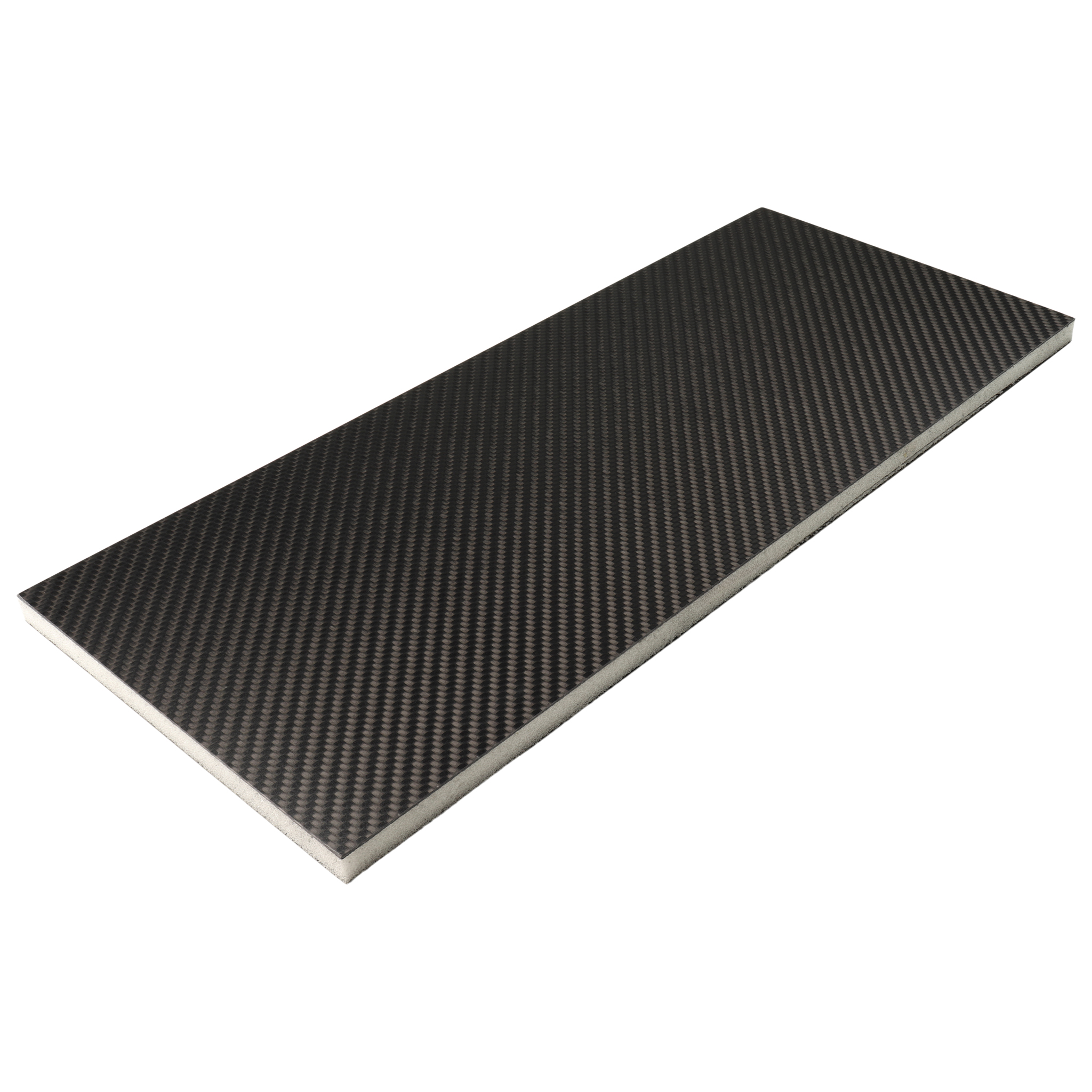 Platte, Sandwich-Platte, 550x350x3, CFK - Carbon