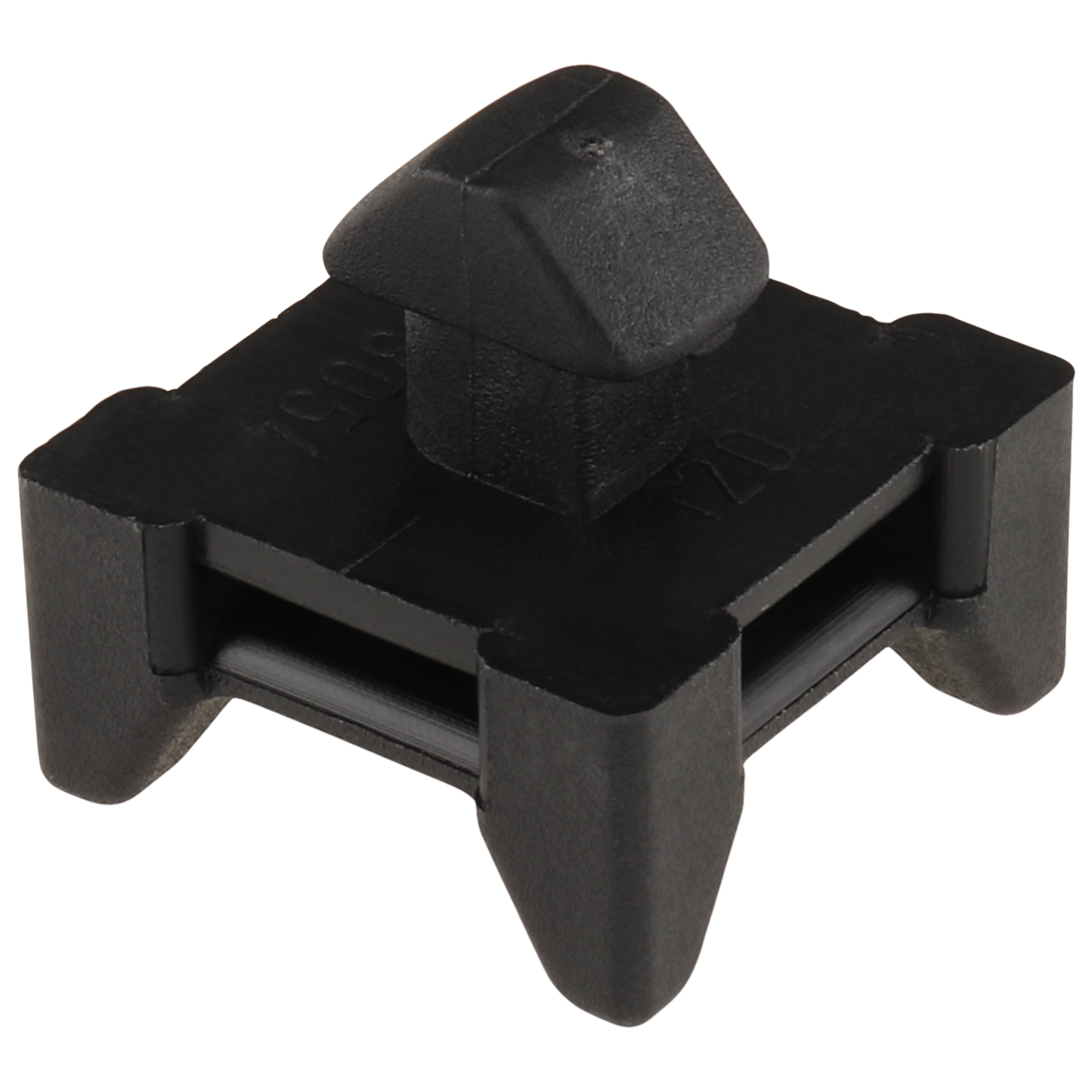 Kabelhalteblock, Kabelbinderblock, 20x20x20, Kunststoff PA glasfaserverstärkt, roh, schwarz Kabelhalteblock, Kabelbinderblock, 20x20x20, Kunststoff PA glasfaserverstärkt, roh, schwarz