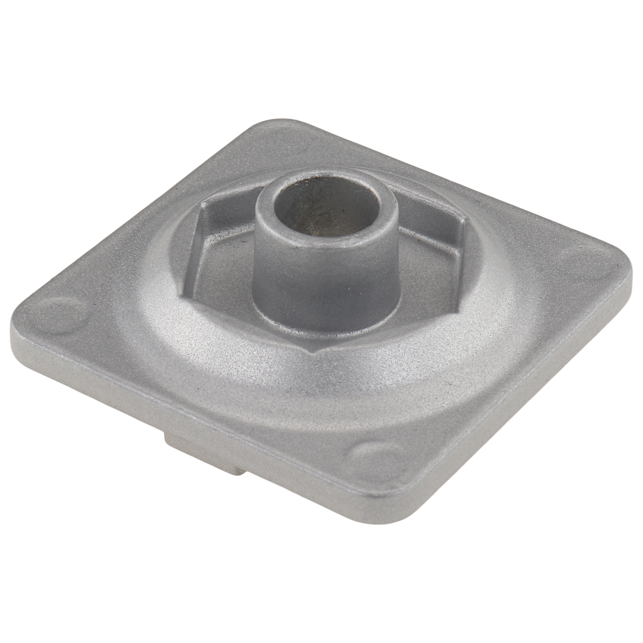 Plate, Adapter Plate, 40x40, Zinc die-cast, powder-coated, aluminum colored