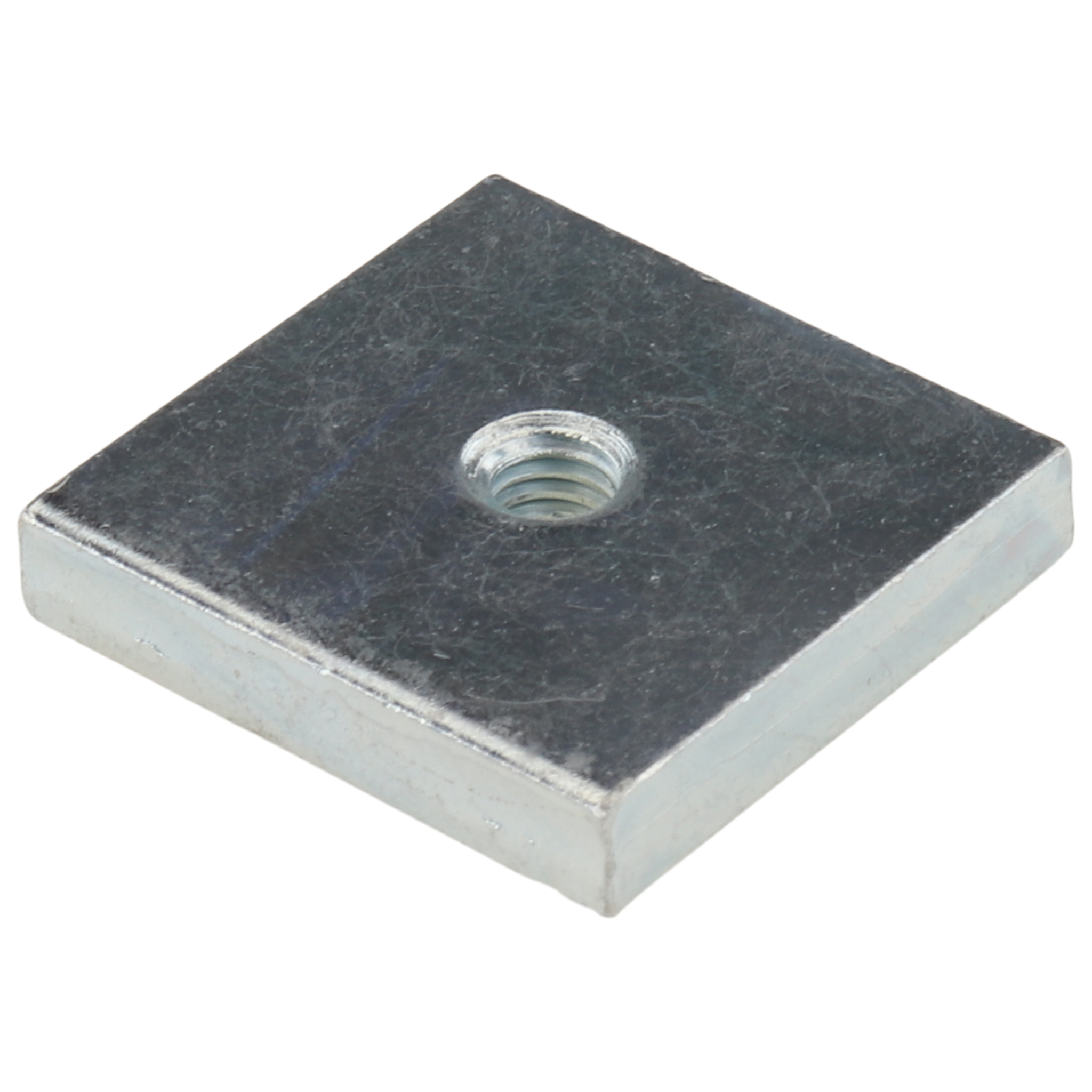 Gewindeplatte M4, 20x20x4, Stahl, verzinkt