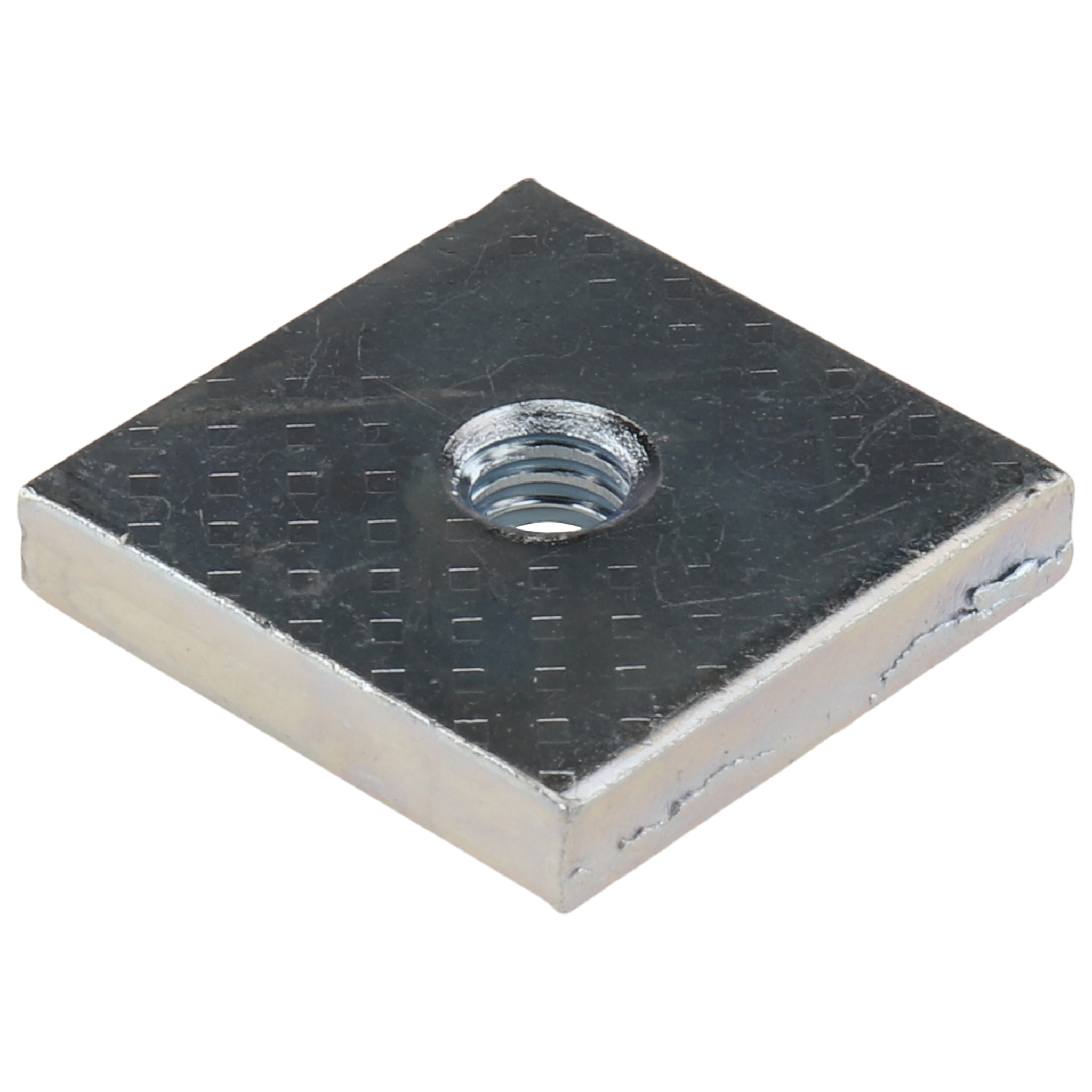 Gewindeplatte M5, 20x20x4, Stahl, verzinkt Gewindeplatte M5, 20x20x4, Stahl, verzinkt