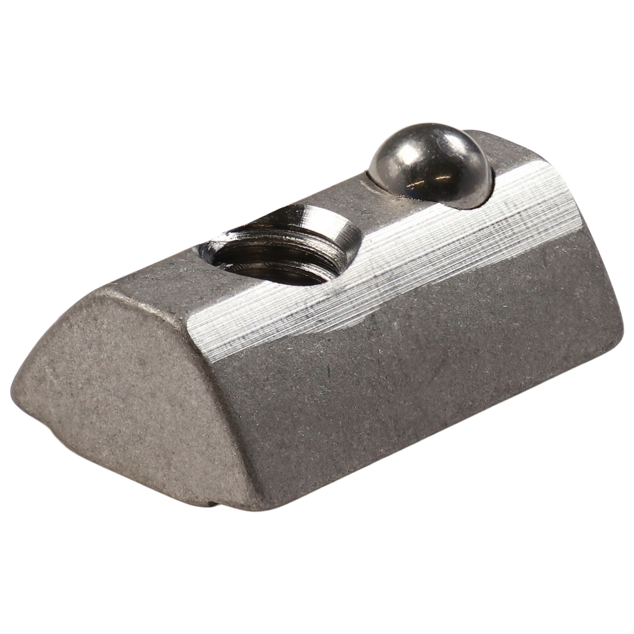 T-slot Nut M6, Slot 8, self-aligning, Stainless steel, blanc