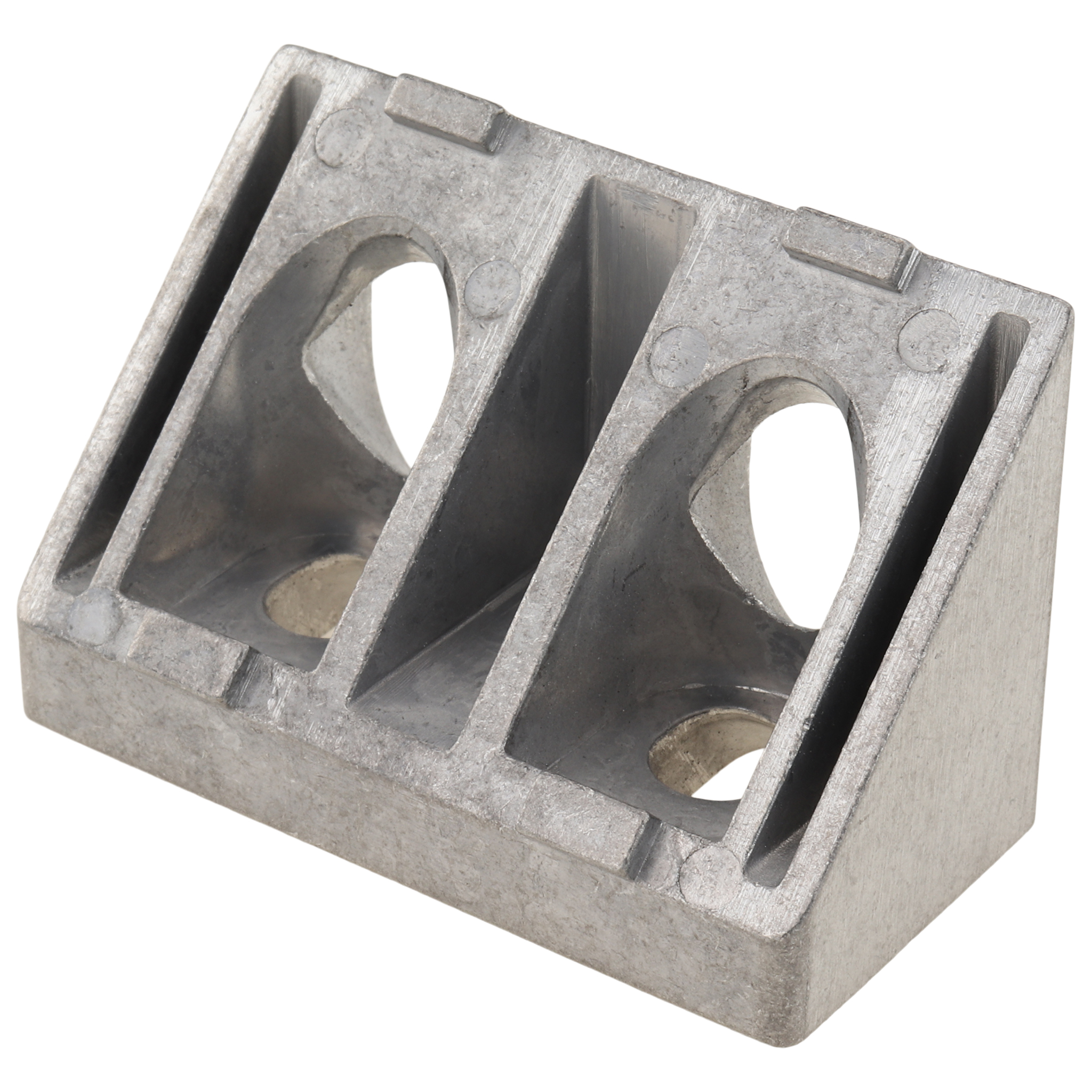 Connector, Angle Connector 45°, 60x30x30, Aluminum die-cast, blanc, aluminum colored