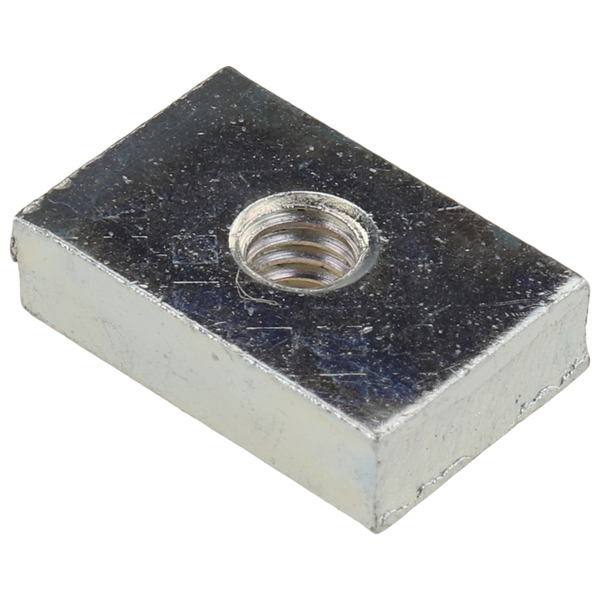 Gewindeplatte M4, 15x10x4, Stahl, verzinkt Gewindeplatte M4, 15x10x4, Stahl, verzinkt