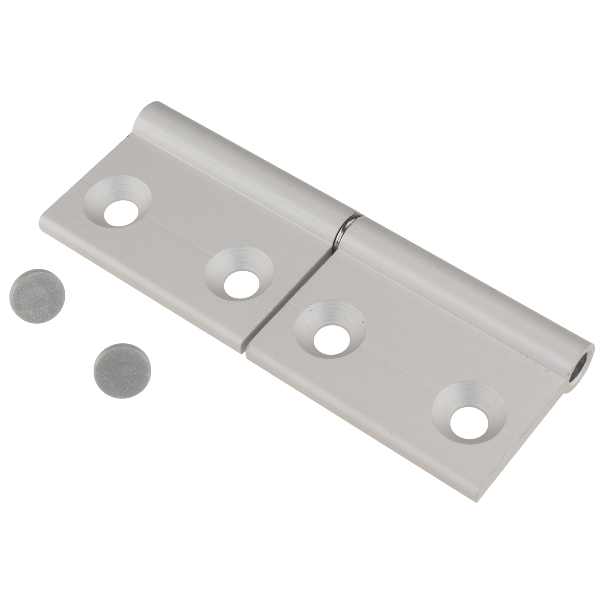 Concealed Hinge, 30x30, Aluminum, anodized, aluminum colored