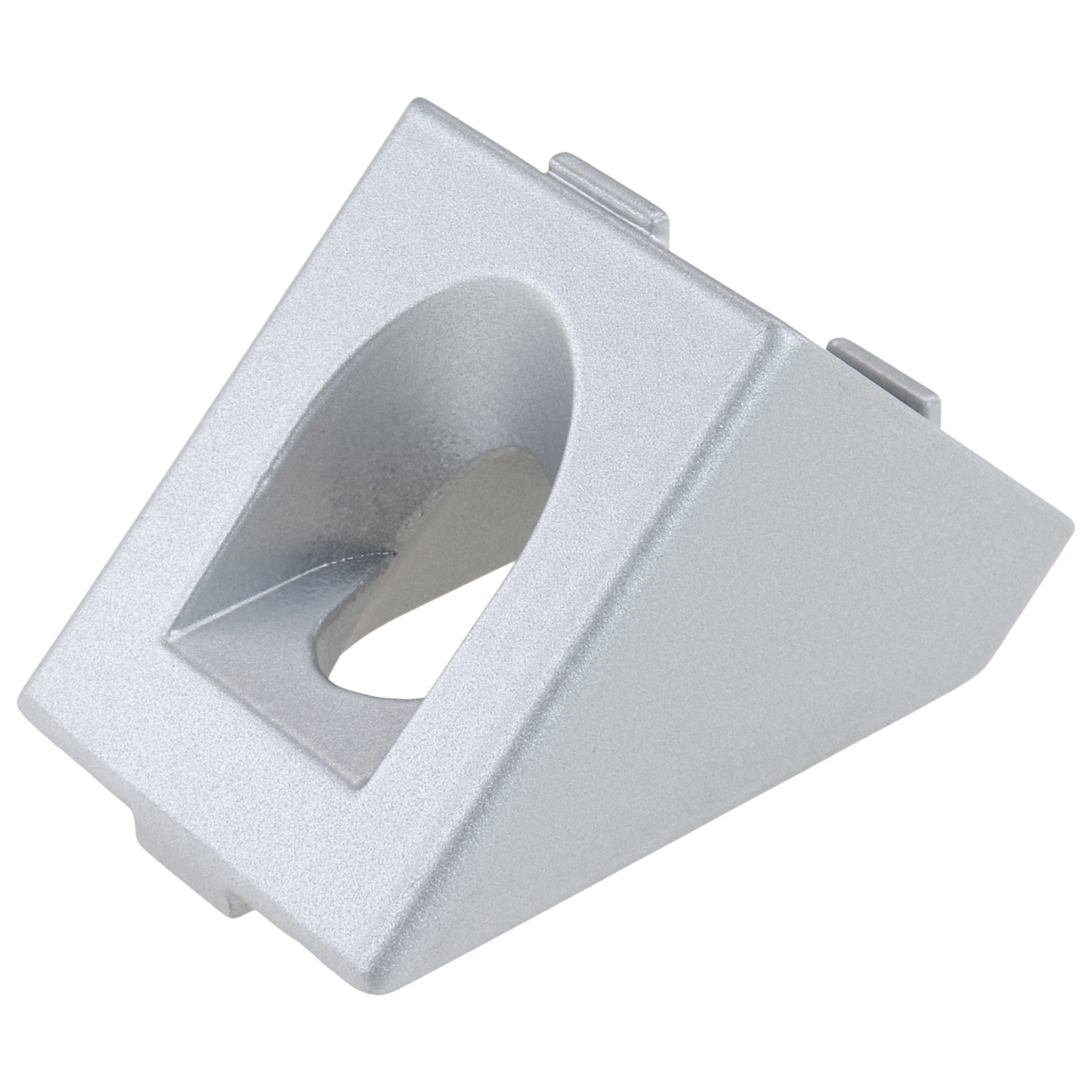 Connector, Angle Connector 45°, 30x30x30, Aluminum die-cast, powder-coated, aluminum colored