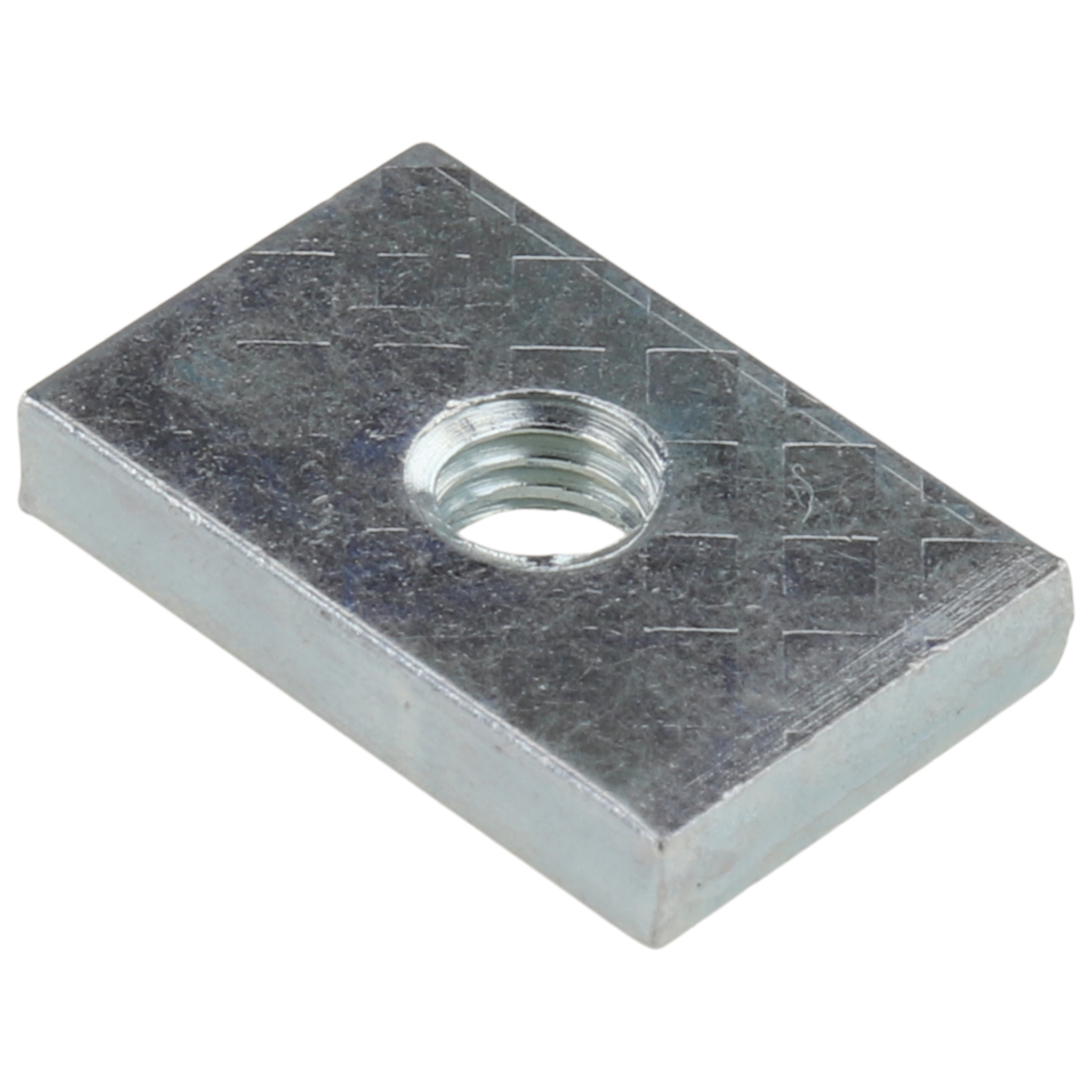 Gewindeplatte M4, 14x9x2,5, Stahl, verzinkt Gewindeplatte M4, 14x9x2,5, Stahl, verzinkt
