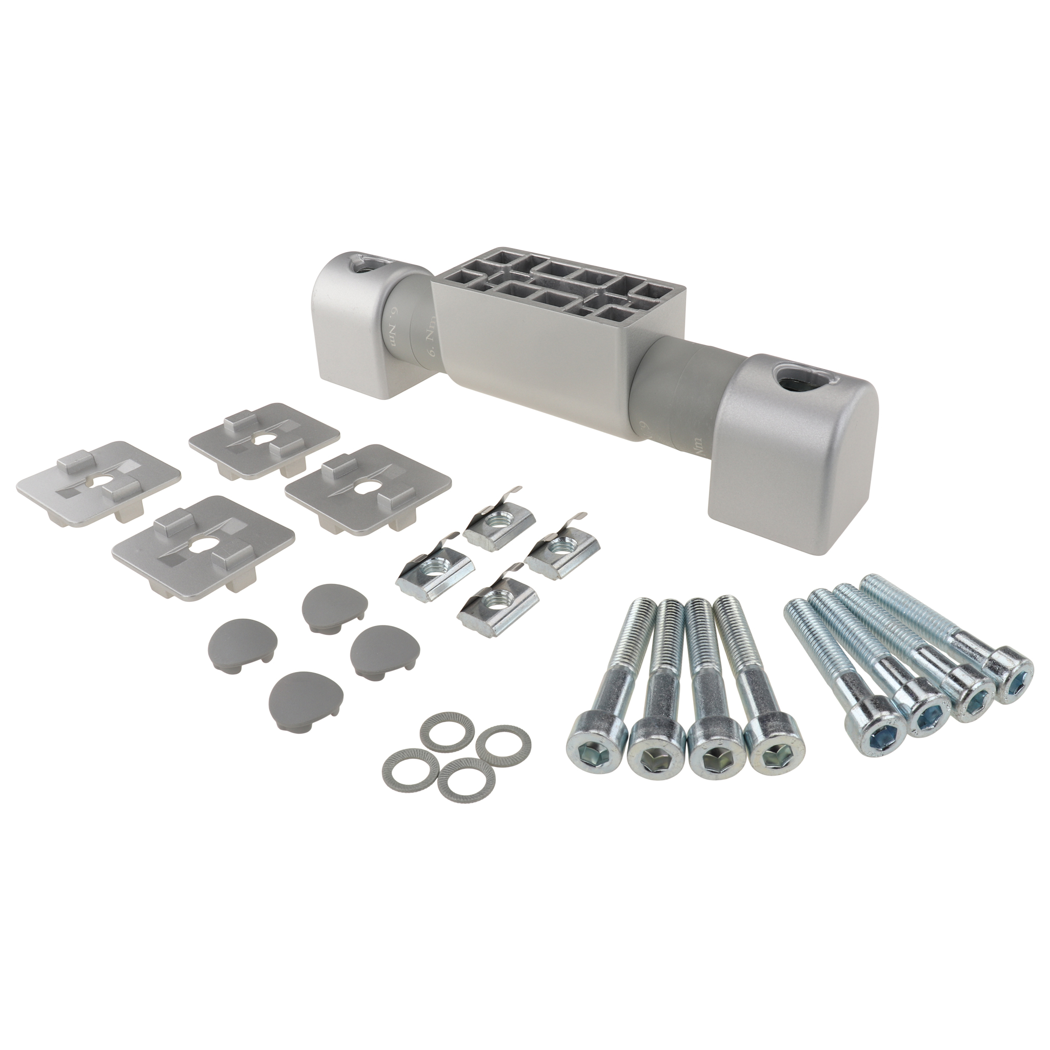 Friction Joint, 40x40x220, Aluminum die-cast, laquered, aluminum colored