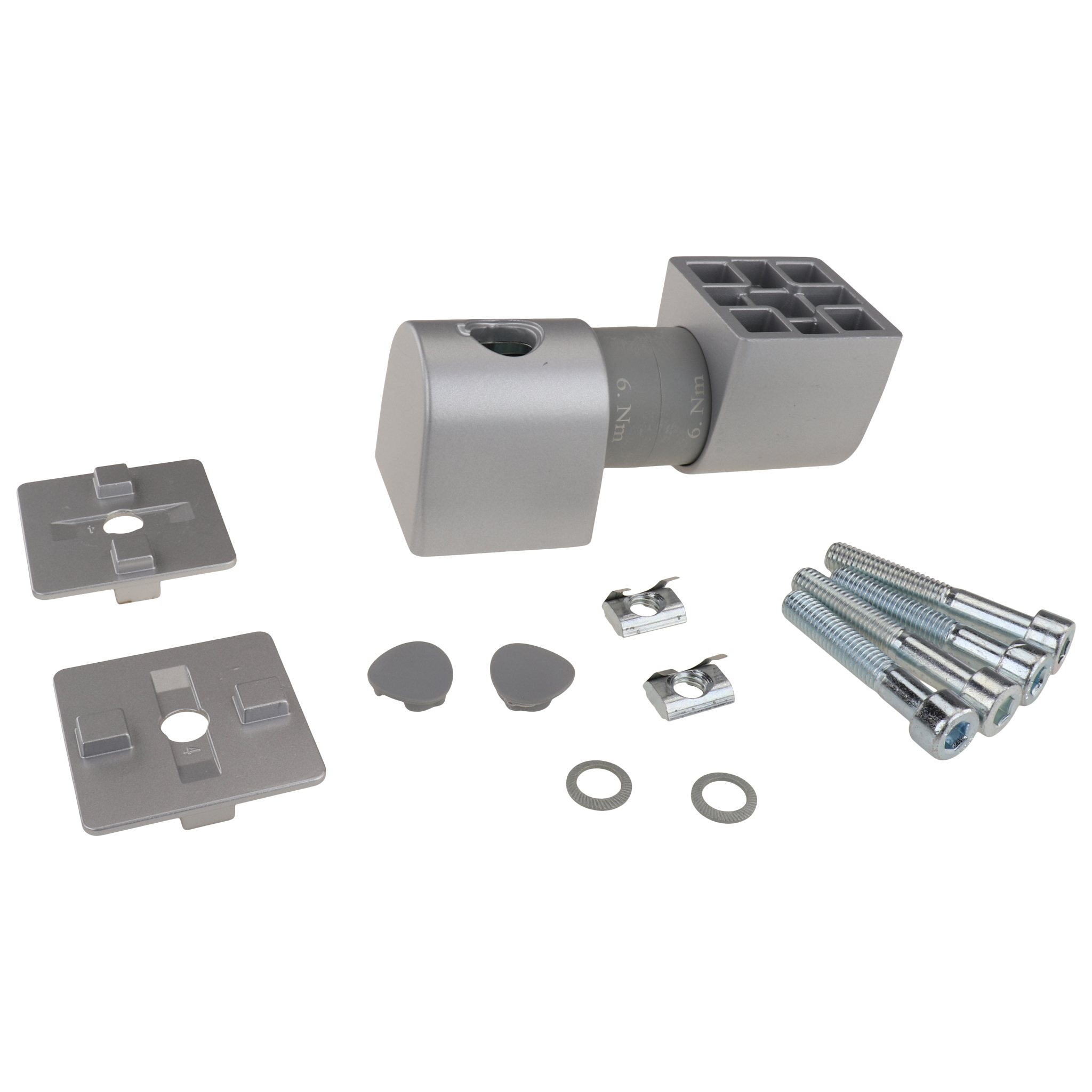 Friktionsgelenk, 45x45x115, Aluminiumdruckguß, lackiert, alufarbig Friktionsgelenk, 45x45x115, Aluminiumdruckguß, lackiert, alufarbig