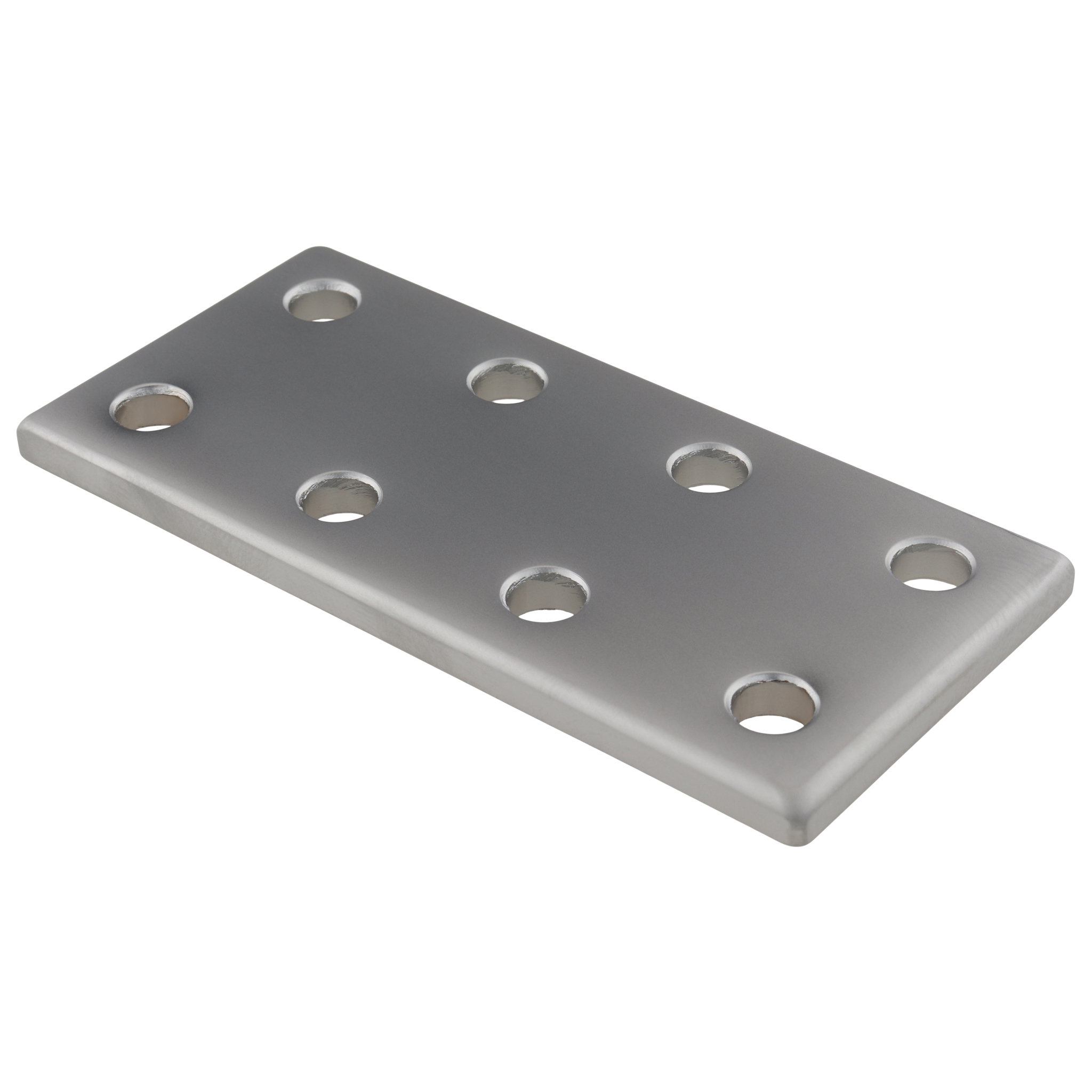 Plate, Connector Plate, 76x36x4, Aluminum, anodized, aluminum colored