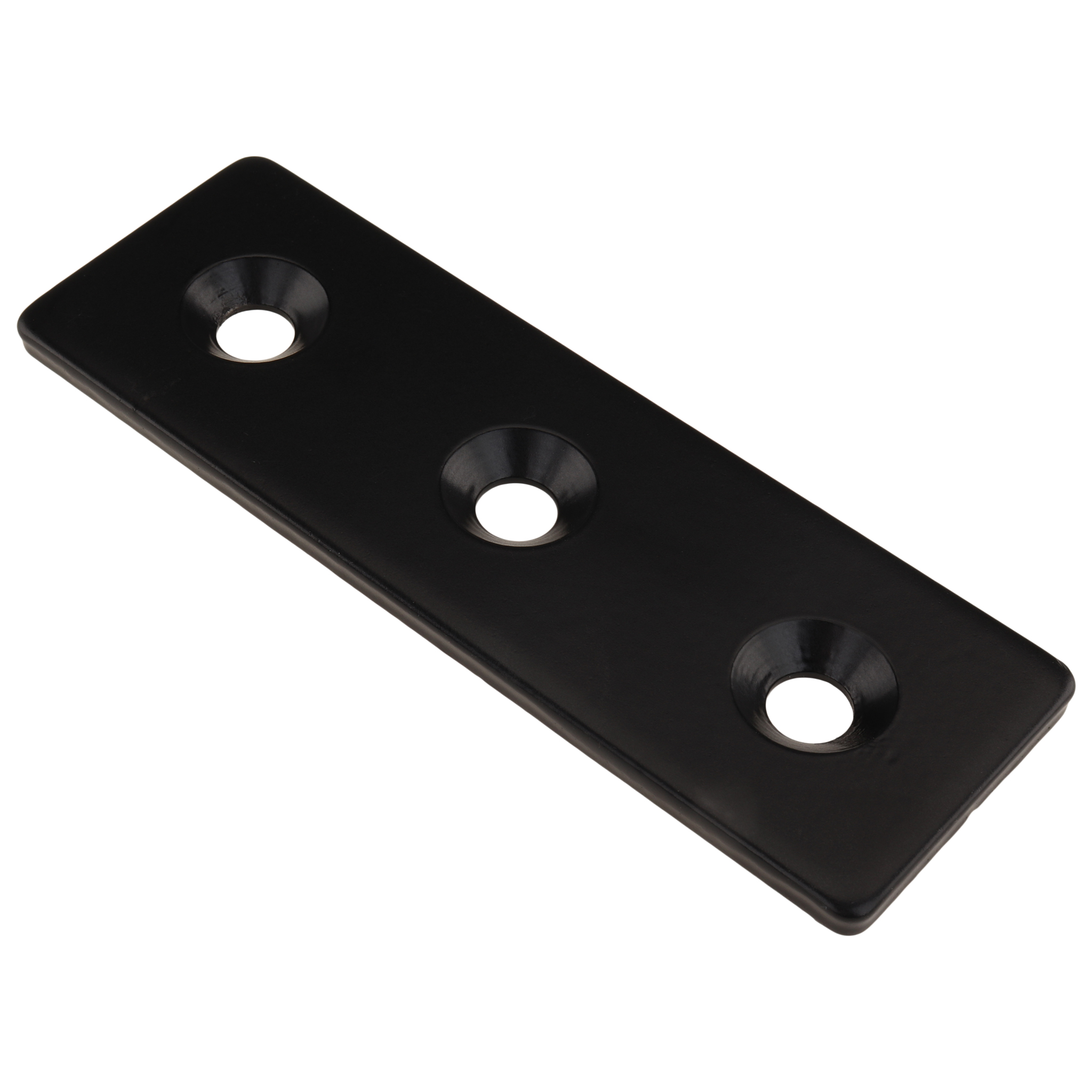 Platte, Verbinderplatte, 120x40x5, Stahl, pulverbeschichtet, schwarz Platte, Verbinderplatte, 120x40x5, Stahl, pulverbeschichtet, schwarz