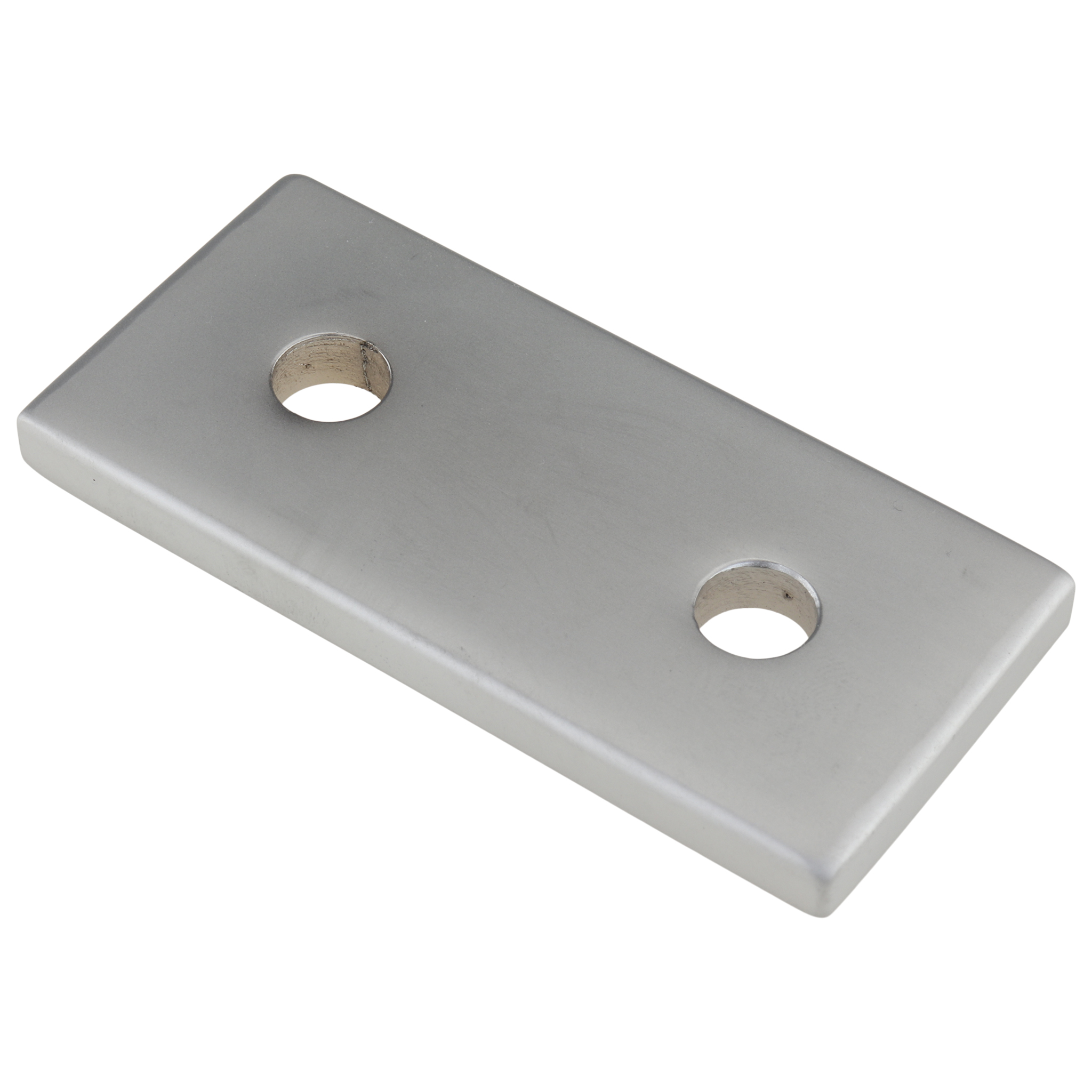 Plate, Connector Plate, 76x36x6, Aluminum, anodized, aluminum colored