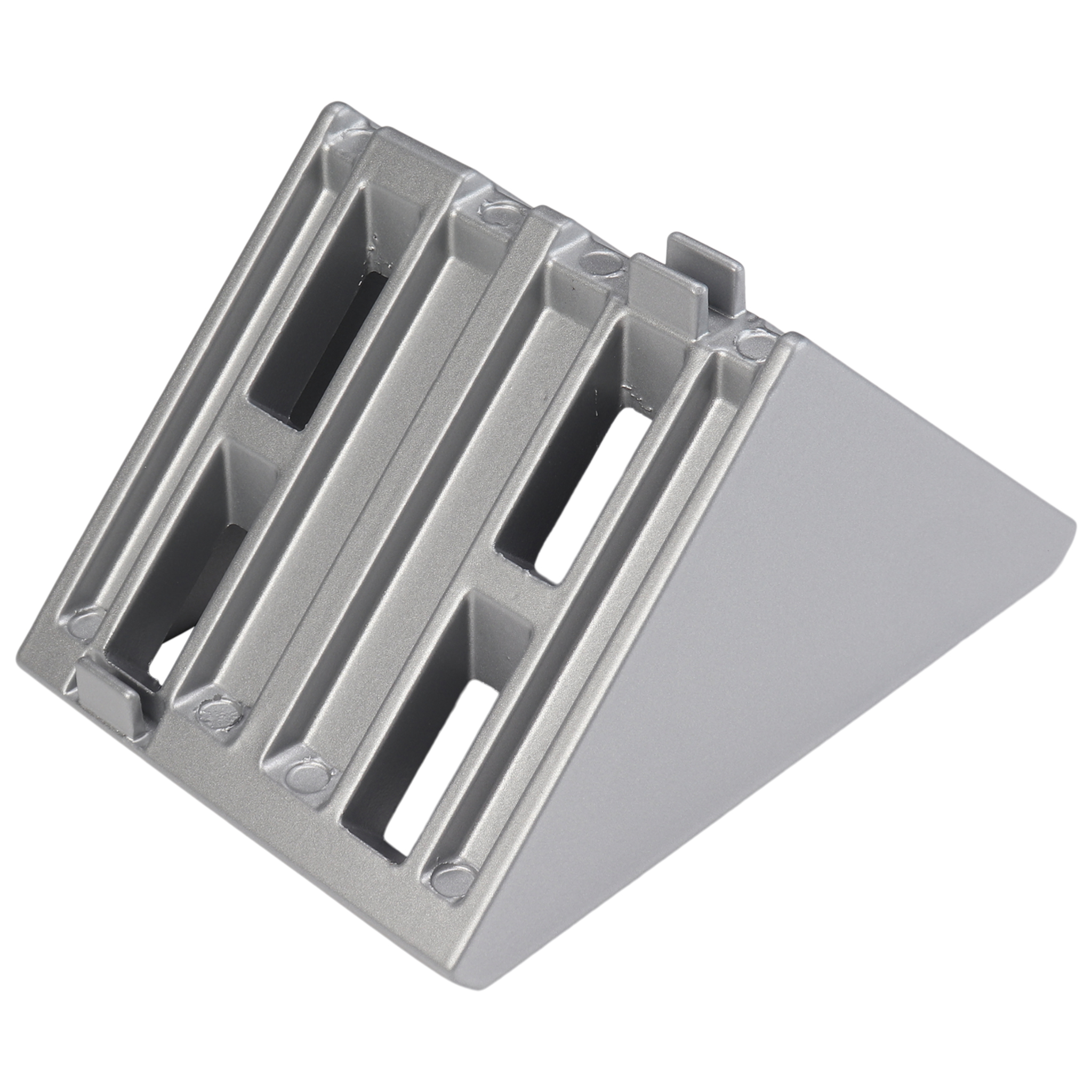 Angle, 76x76x74, Aluminum die-cast, powder-coated, aluminum colored