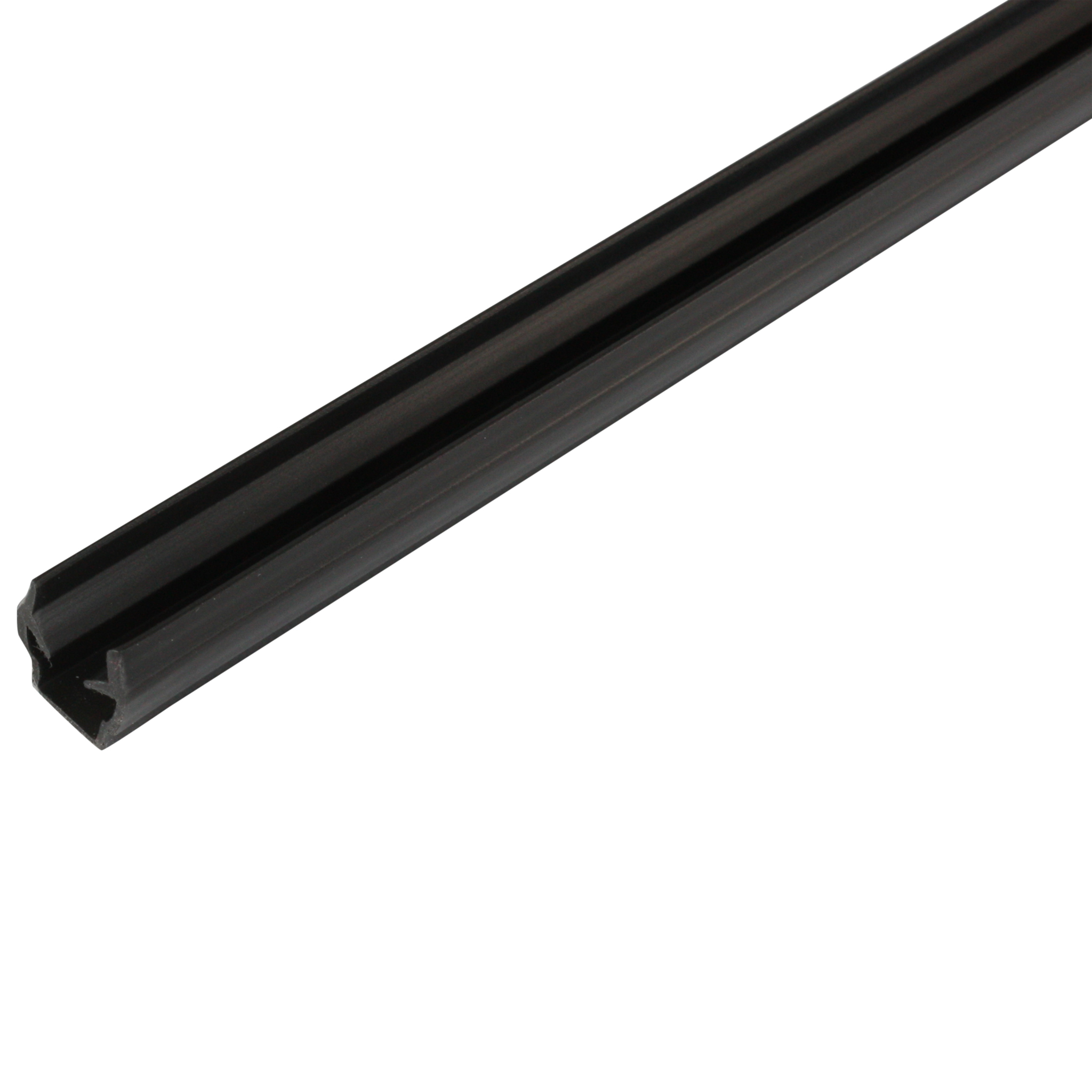 Cover and Reductionprofile, 7.3x9x1000, Plastic PP, black