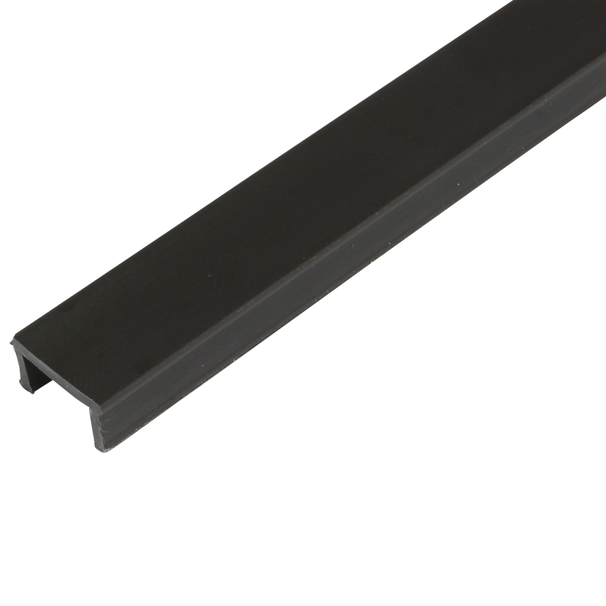 Abdeckprofil, 2000x11.5x7.5, Kunststoff PP, schwarz Abdeckprofil, 2000x11.5x7.5, Kunststoff PP, schwarz