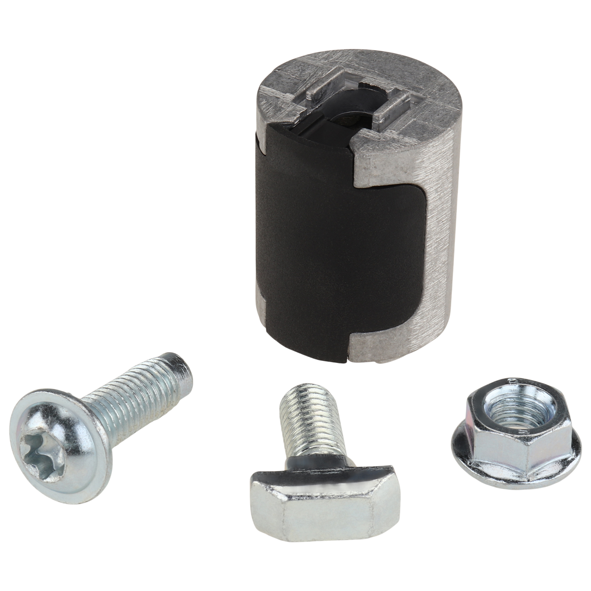 T-Connector, 34x28x28, Aluminum die-cast, blanc, aluminum colored