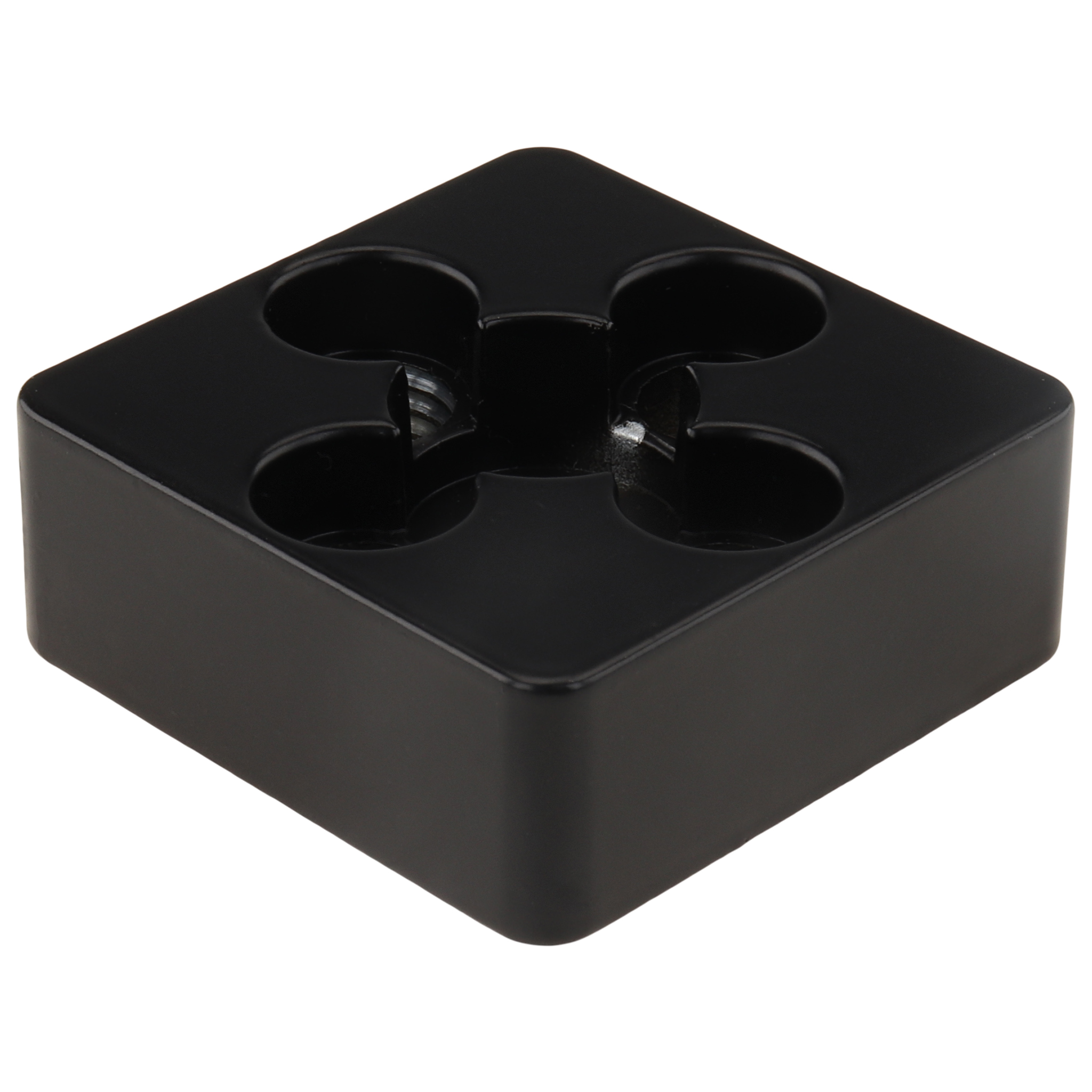 Plate, Transport and Base Plate M10, 40x40x15, Zinc die-cast, powder-coated, black