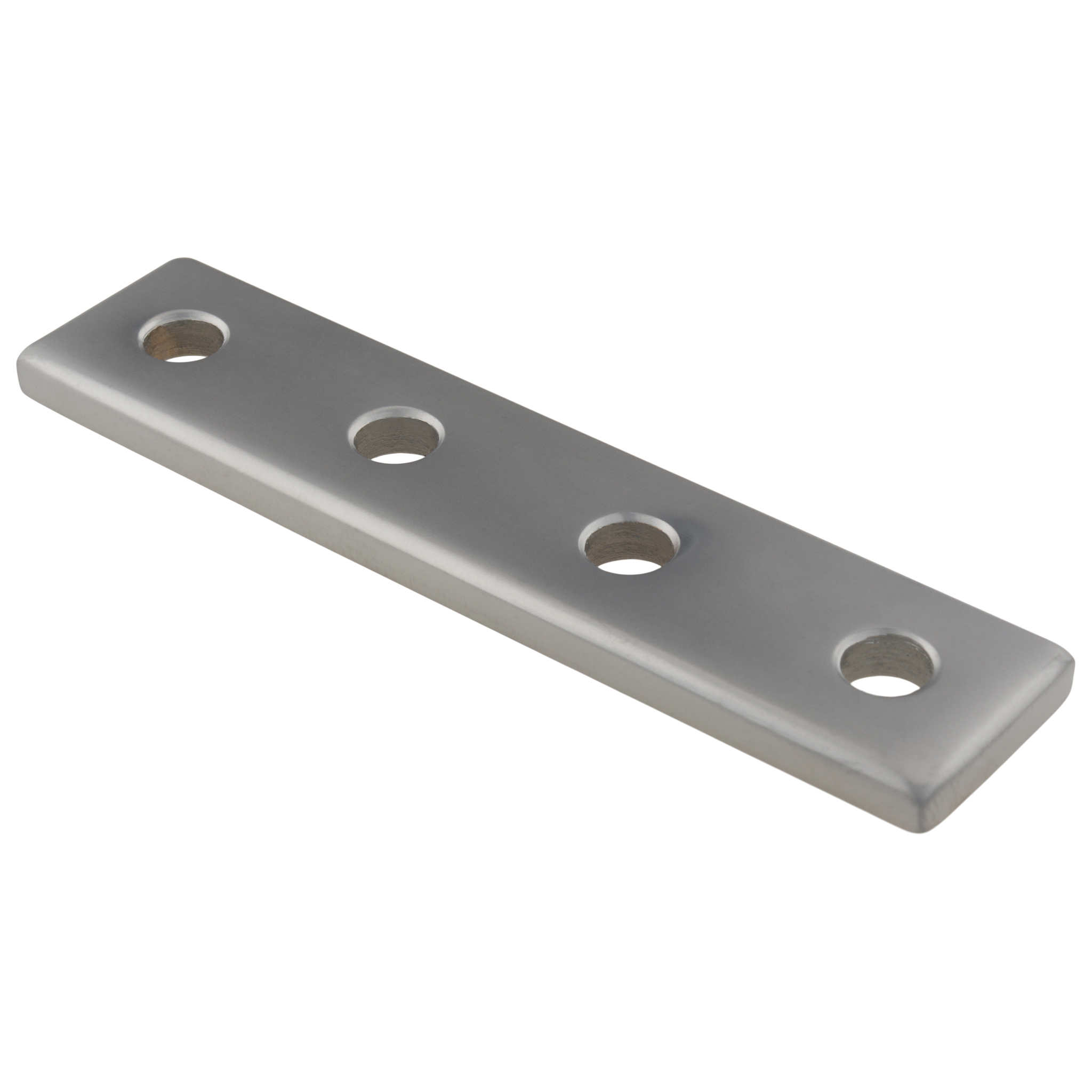 Plate, Connector Plate, 78x18x4, Aluminum, anodized, aluminum colored