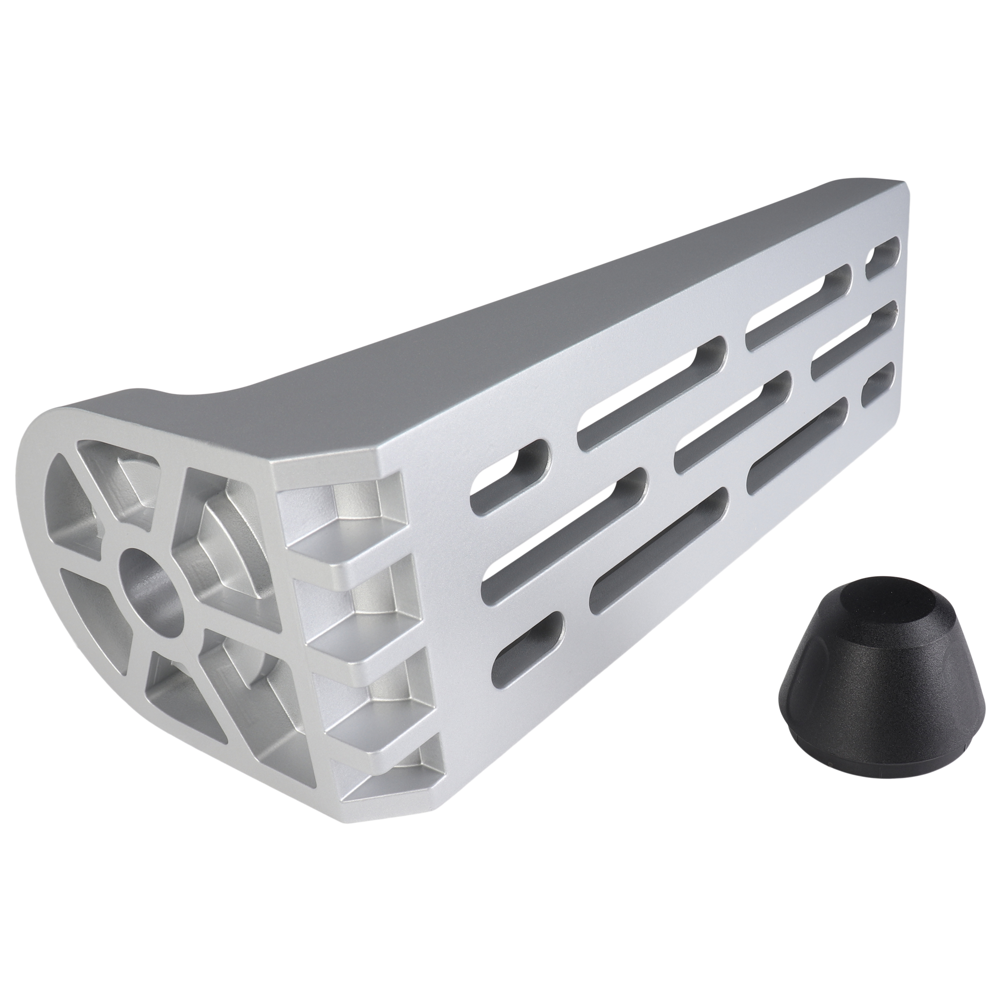 Angle, Floor Angle, 105x80x240, Zinc die-cast, powder-coated, aluminum coloured