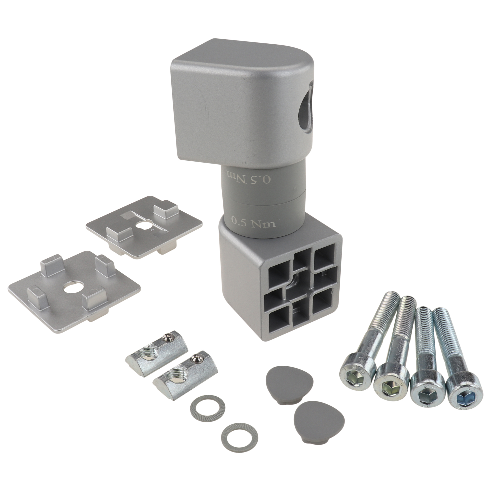 Friction Joint, 40x60x110, Aluminum die-cast, laquered, aluminum colored