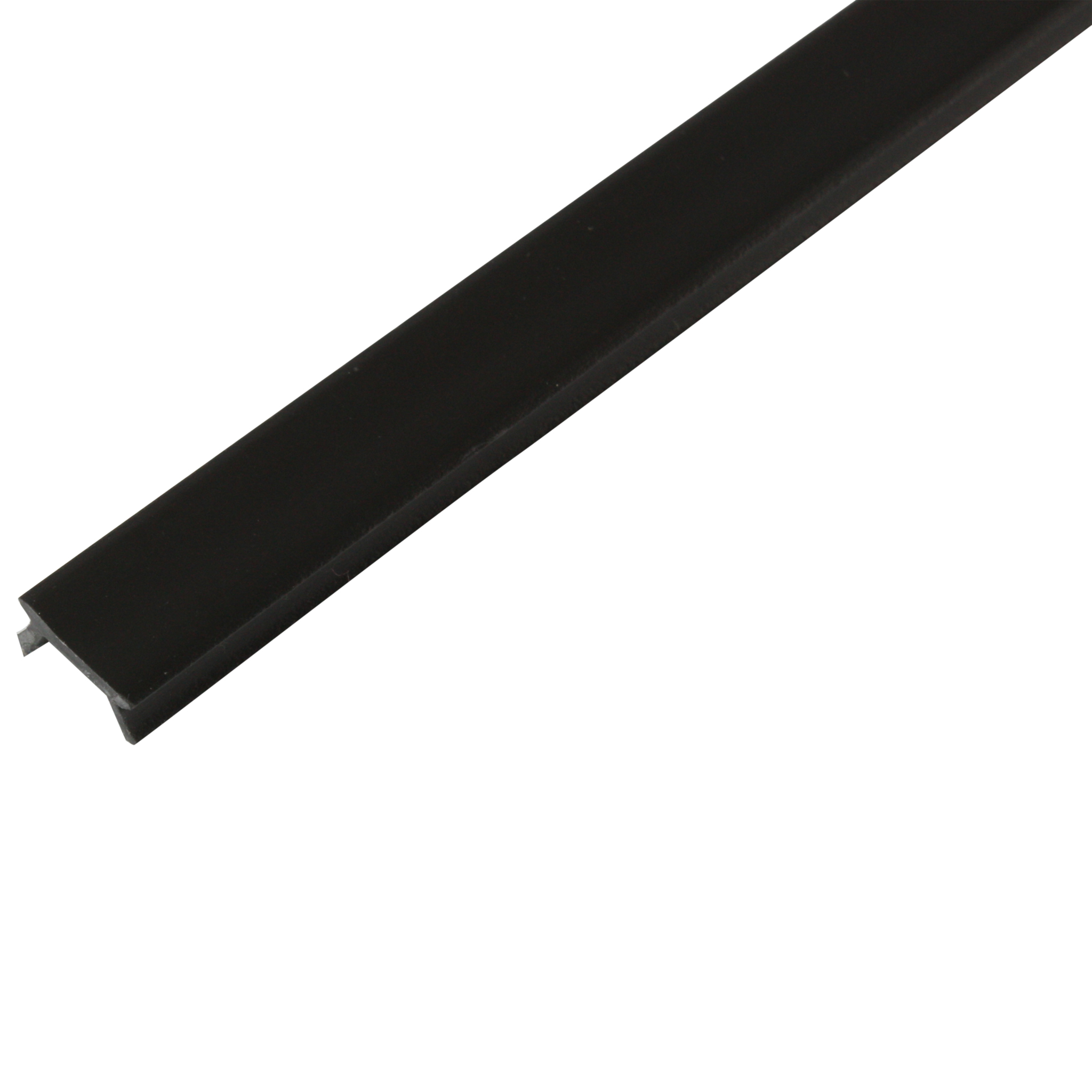 Abdeckprofil, 2000x7.4x3.7, Kunststoff PP, schwarz Abdeckprofil, 2000x7.4x3.7, Kunststoff PP, schwarz