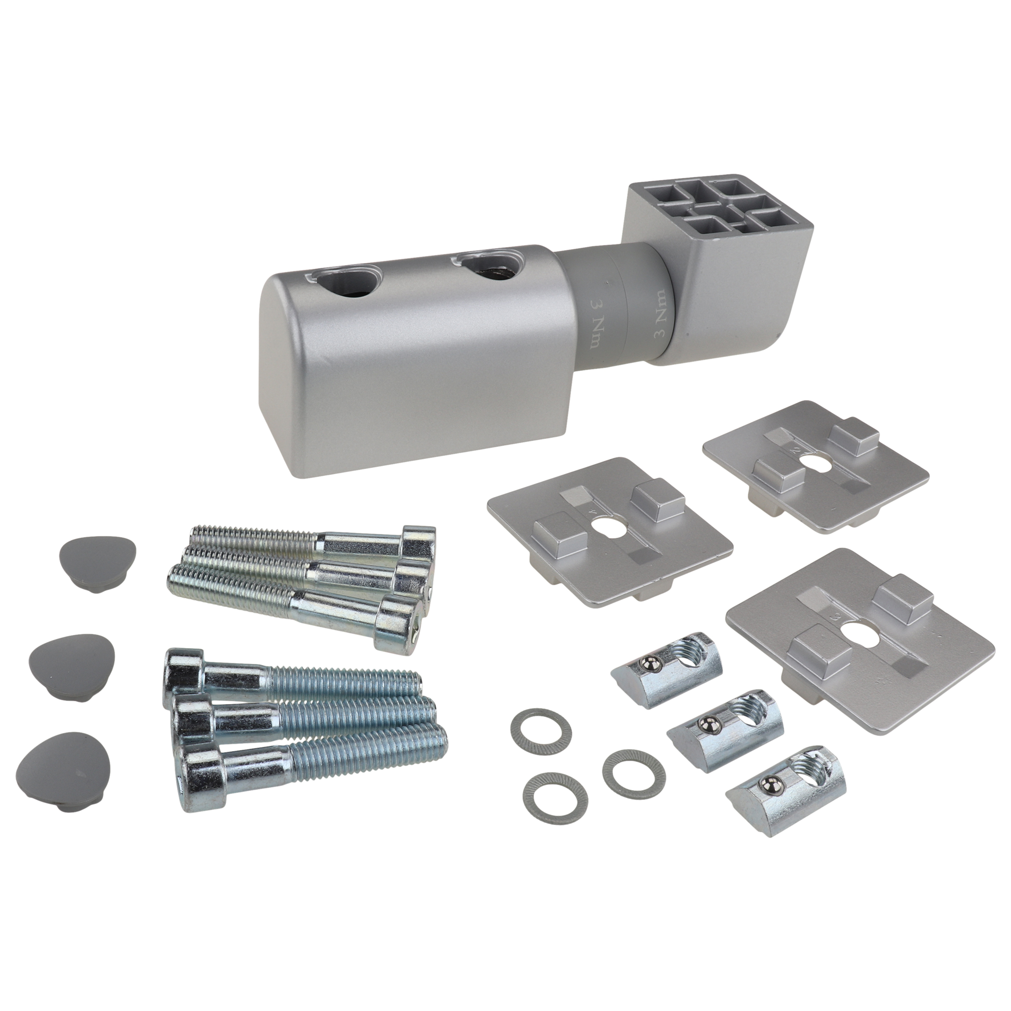 Friction Joint, 40x40x150, Aluminum die-cast, laquered, aluminum colored