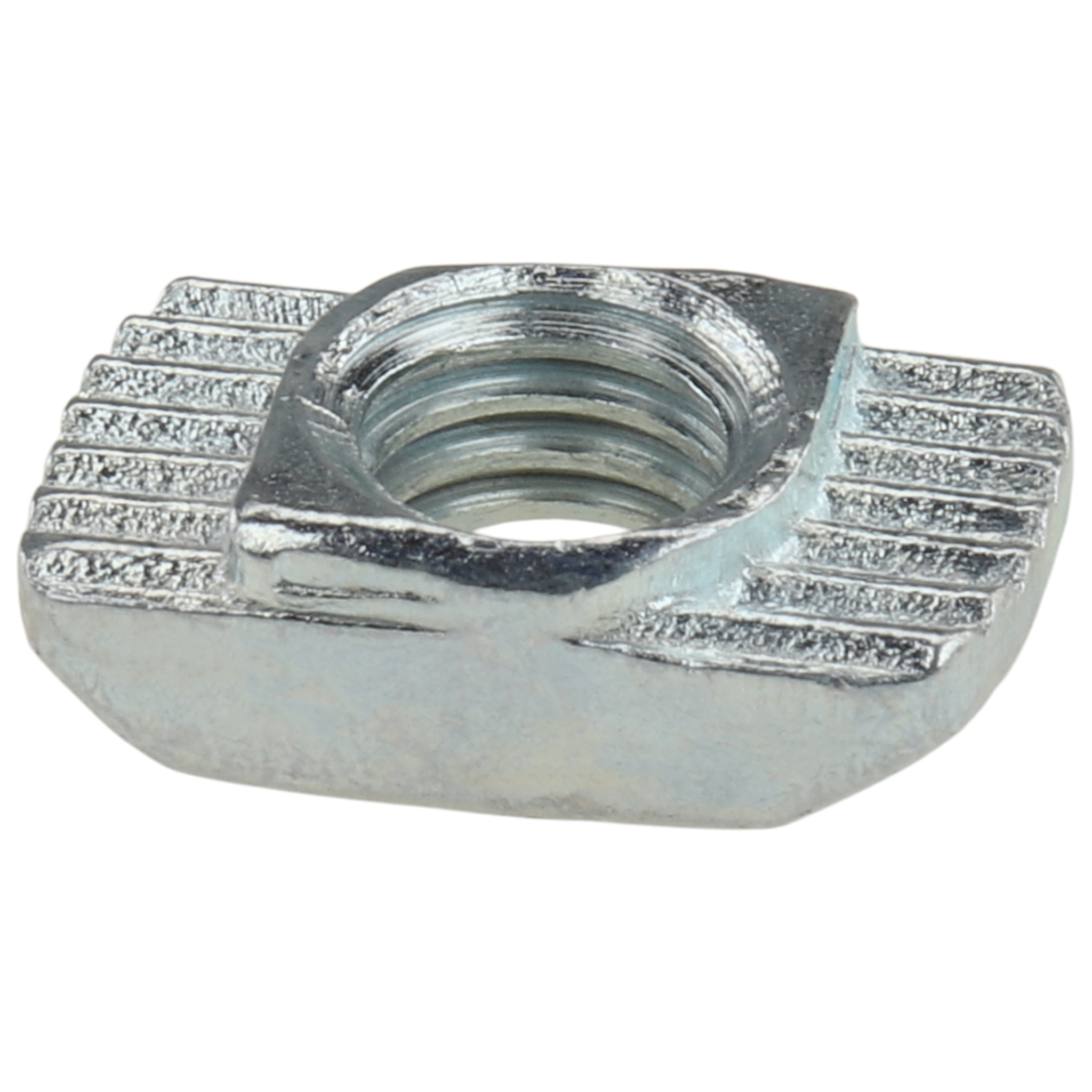 Hammermutter M6, Nut 8, mit Steg, Stahl, verzinkt Hammermutter M6, Nut 8, mit Steg, Stahl, verzinkt
