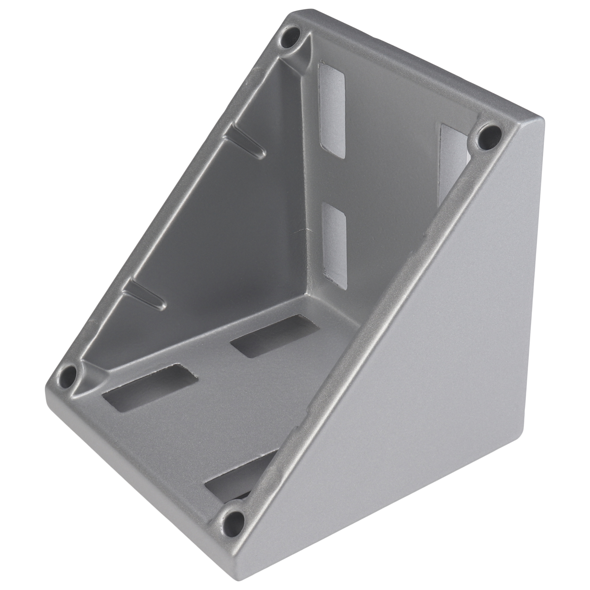 Angle, 76x76x74, Aluminum die-cast, powder-coated, aluminum colored