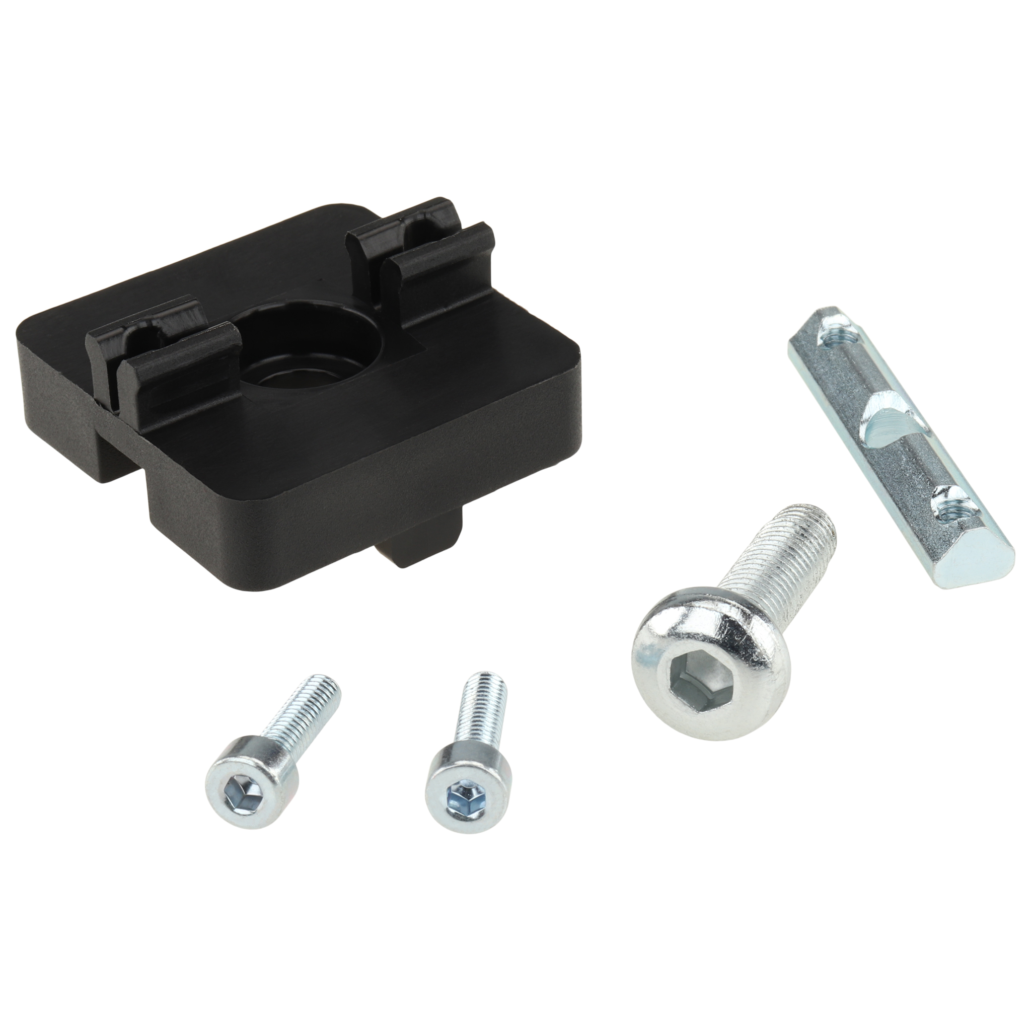 Connector, Plate Connector, 40x40x10, Plastic PA reinforced, black