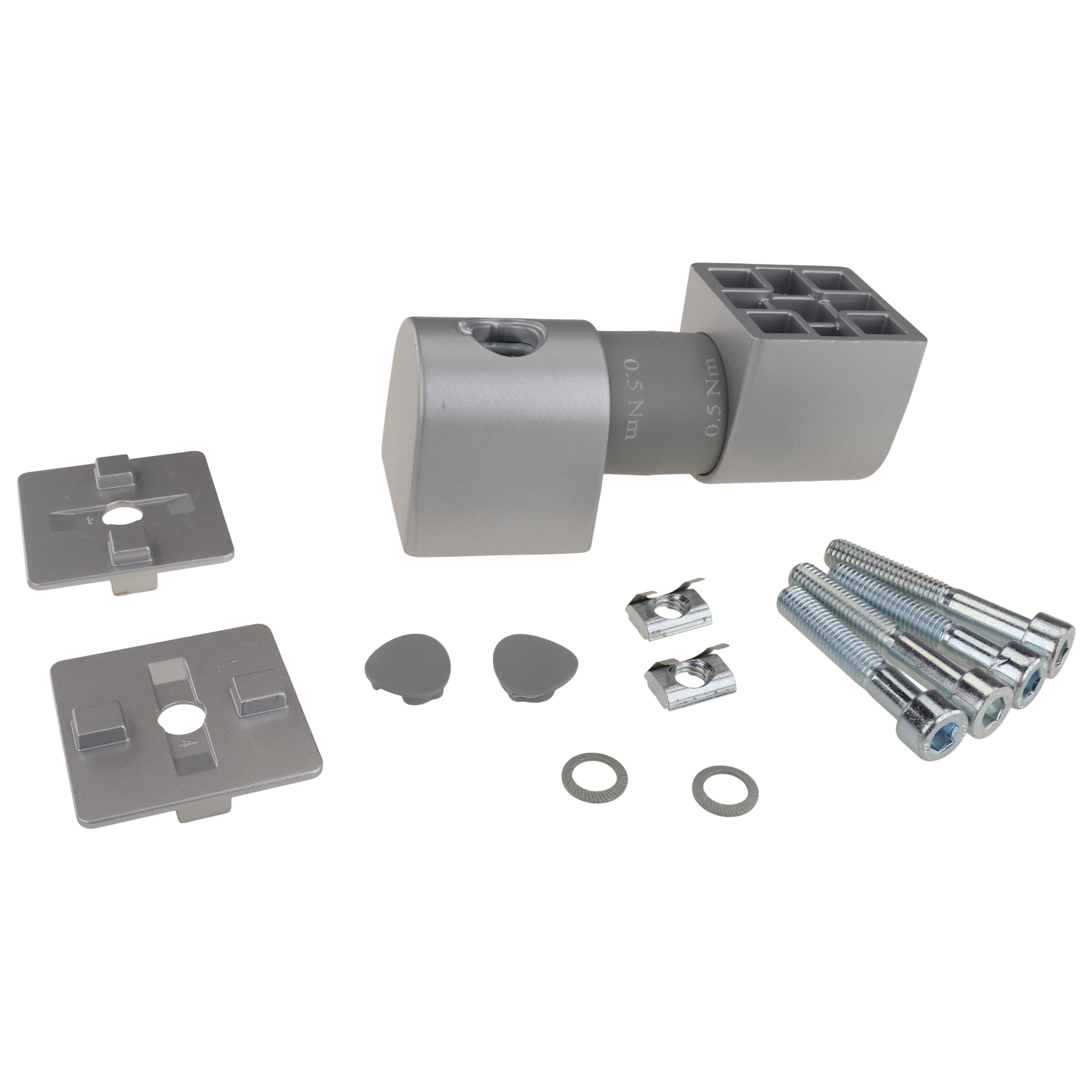 Friktionsgelenk, 45x45x115, Aluminiumdruckguß, lackiert, alufarbig Friktionsgelenk, 45x45x115, Aluminiumdruckguß, lackiert, alufarbig
