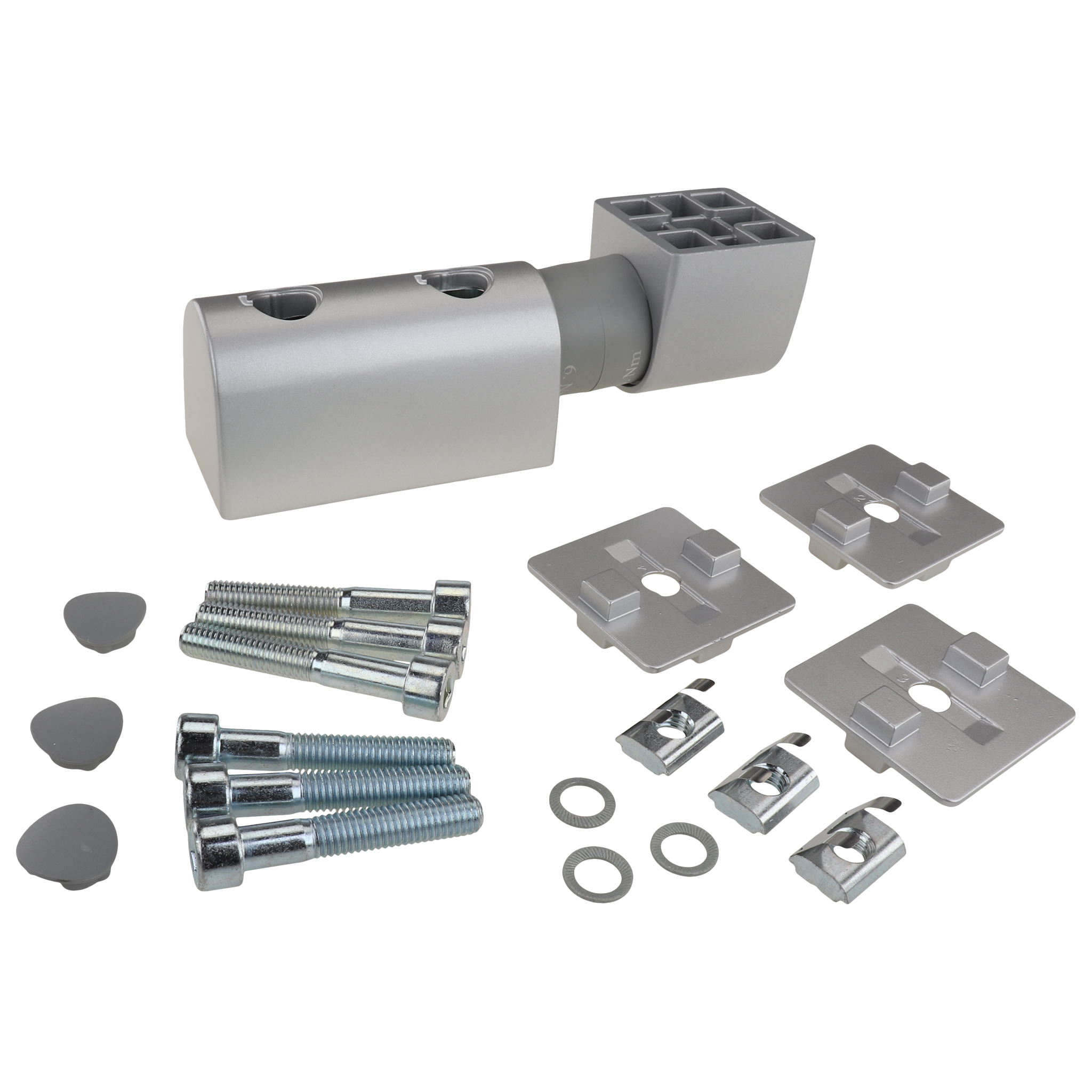 Friktionsgelenk, 45x45x160, Aluminiumdruckguß, lackiert, alufarbig Friktionsgelenk, 45x45x160, Aluminiumdruckguß, lackiert, alufarbig