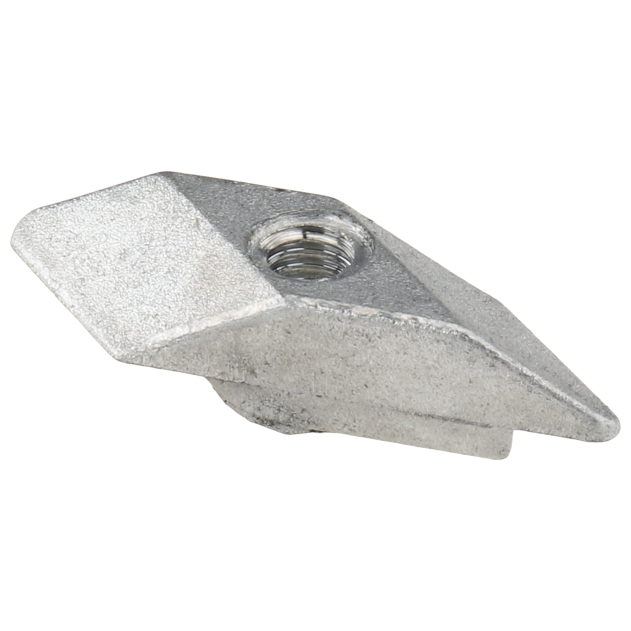Rhombusmutter M4, Nut 8, Typ B, mit Steg, Zink-Druckguß, blank Rhombusmutter M4, Nut 8, Typ B, mit Steg, Zink-Druckguß, blank