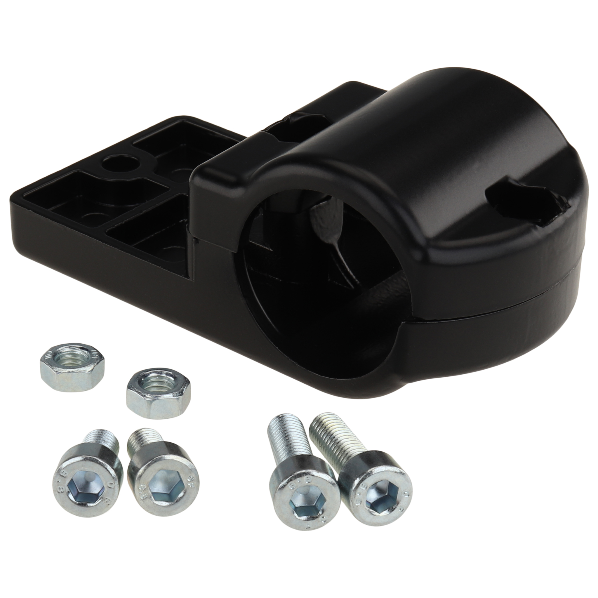 Mounting Clamp, 84x36x40, Zinc die-cast, powder-coated, black