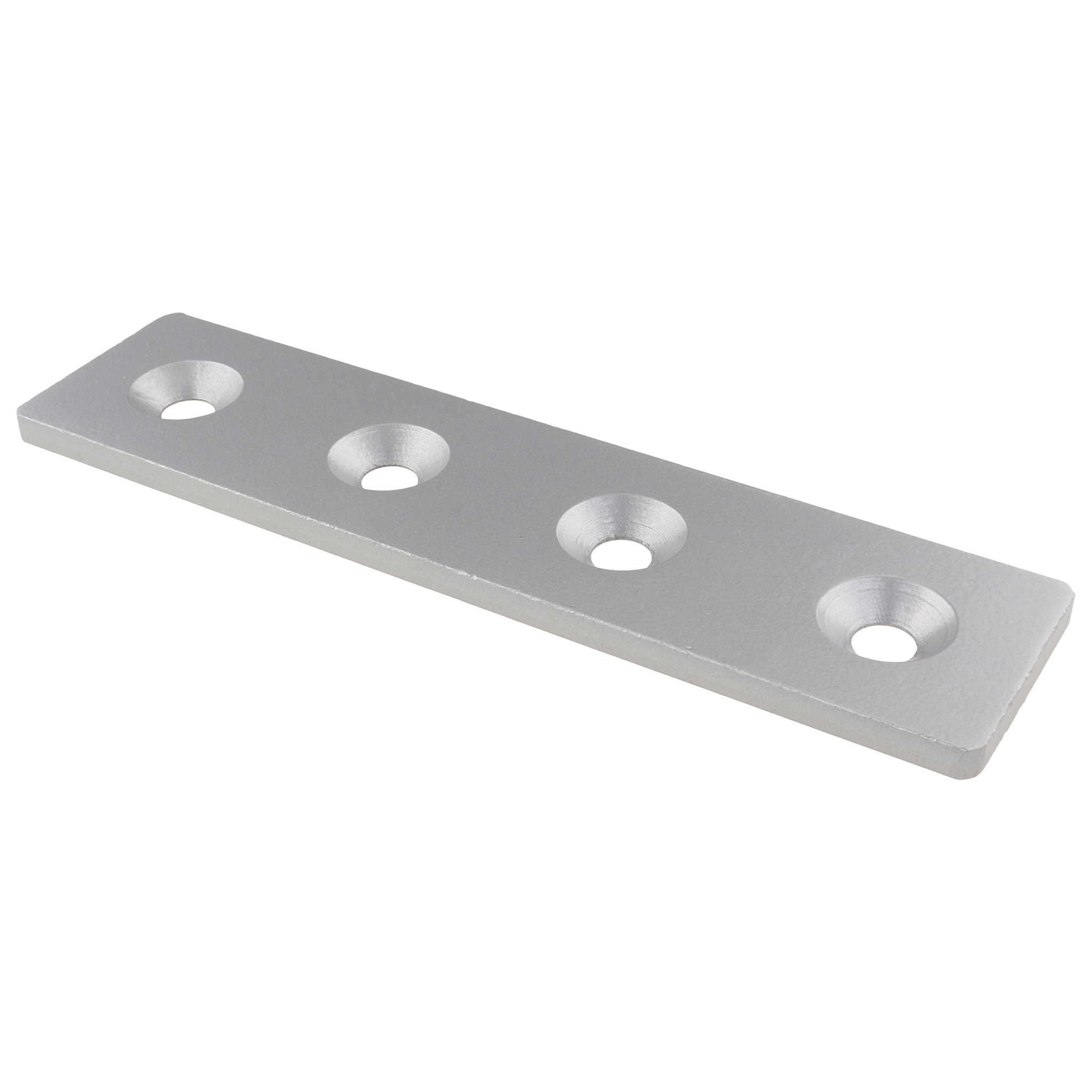 Plate, Connector Plate, 160x40x5, Steel, powder-coated, aluminum colored