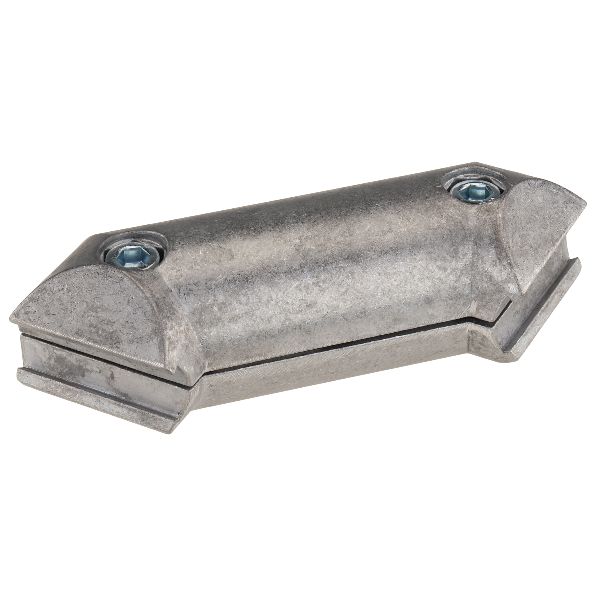 Connector, Angle Connector 2D28, 70x50x36, Aluminum die-cast, blanc, aluminum colored