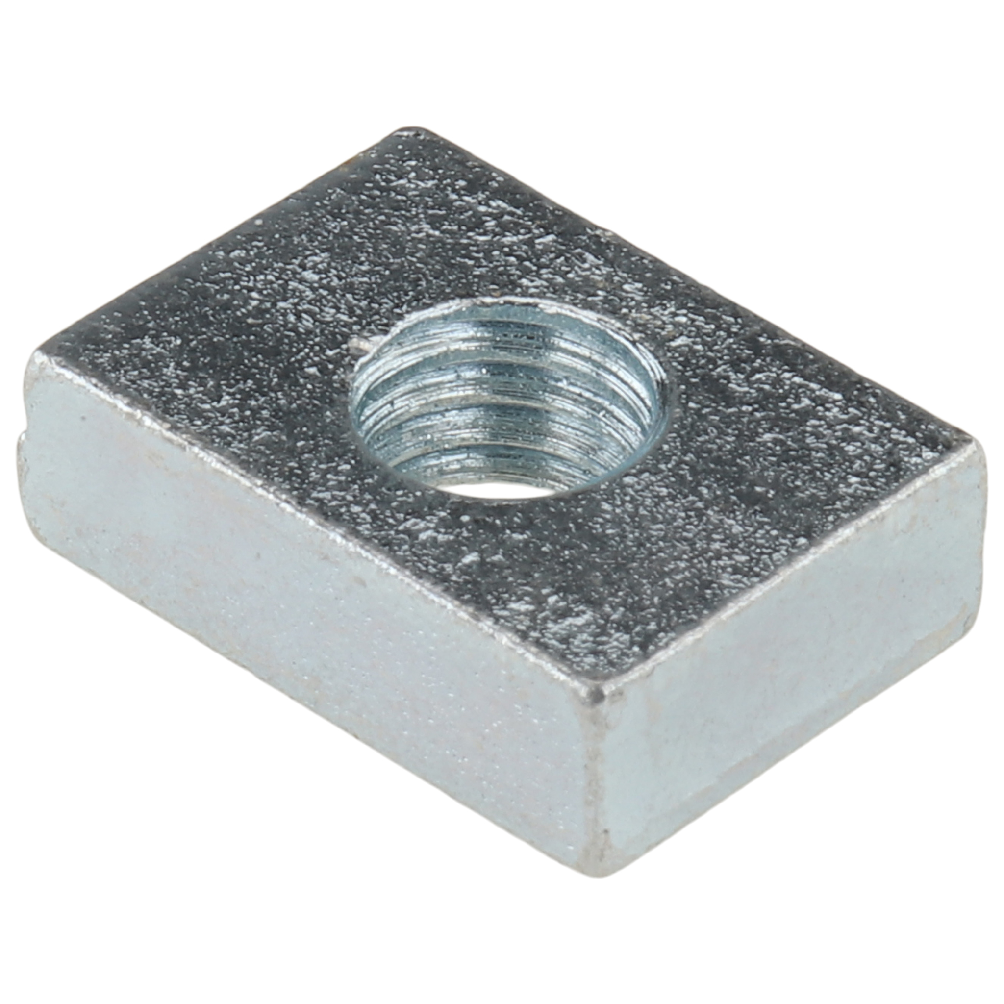 Threaded Plate M8, 20x14x6, Steel, zink plated