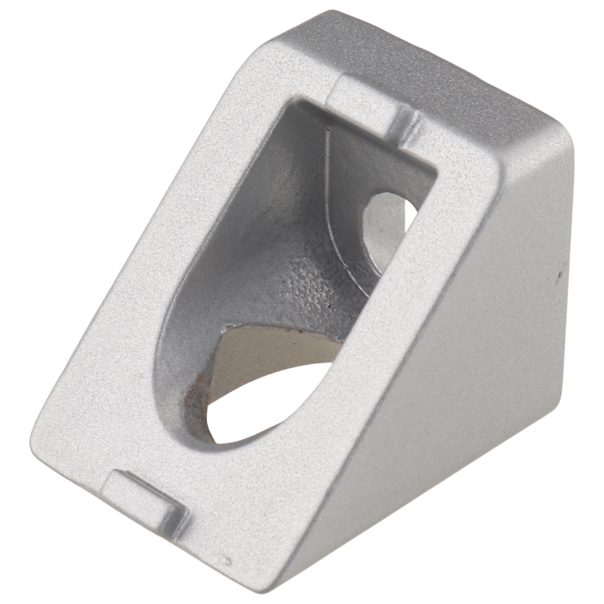 Connector, Angle Connector 45°, 20x20x20, Aluminum die-cast, powder-coated, aluminum colored