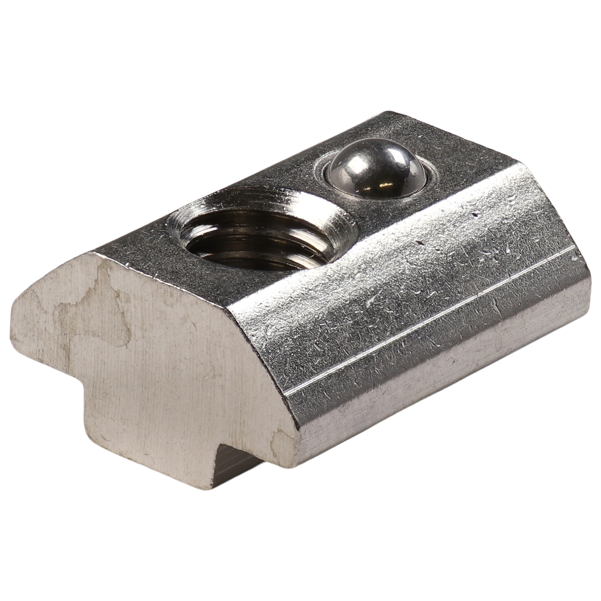 T-slot Nut M8, Slot 8, Type I, self-aligning, Stainless steel, blanc