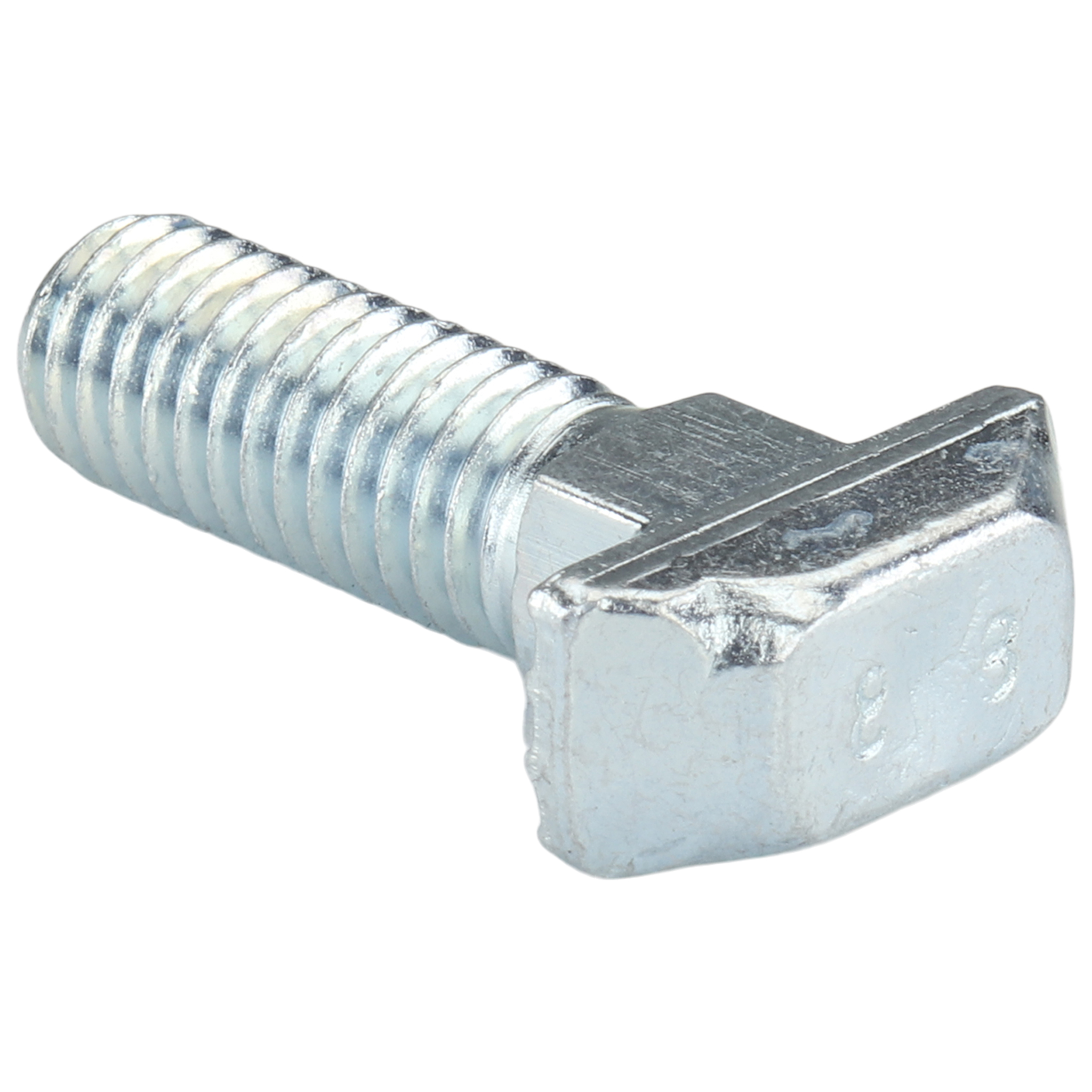 Hammerschraube M8x25, Nut 10, Typ B, mit Steg, Stahl, verzinkt