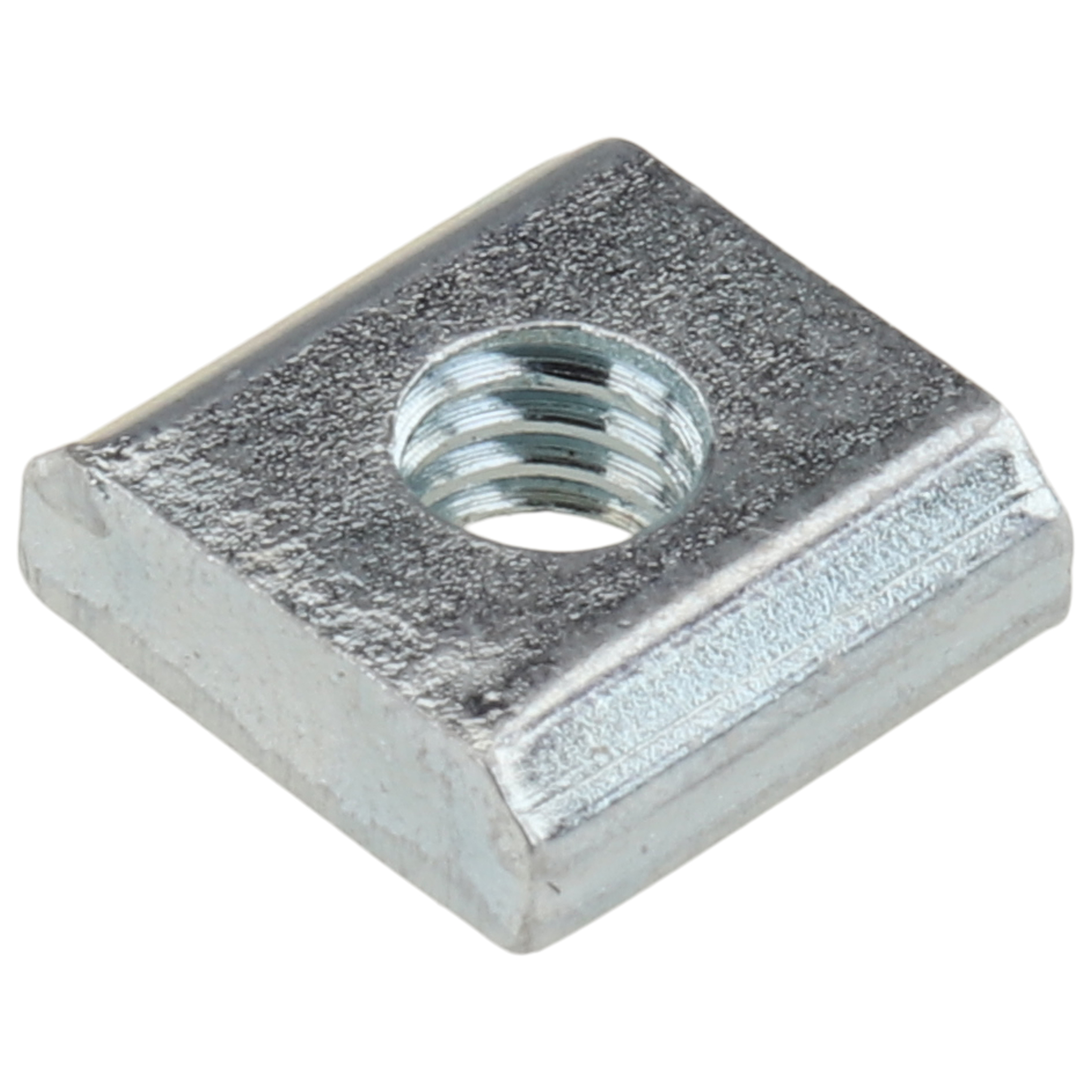 Gewindeplatte M4, 9x9x3, Stahl, verzinkt Gewindeplatte M4, 9x9x3, Stahl, verzinkt
